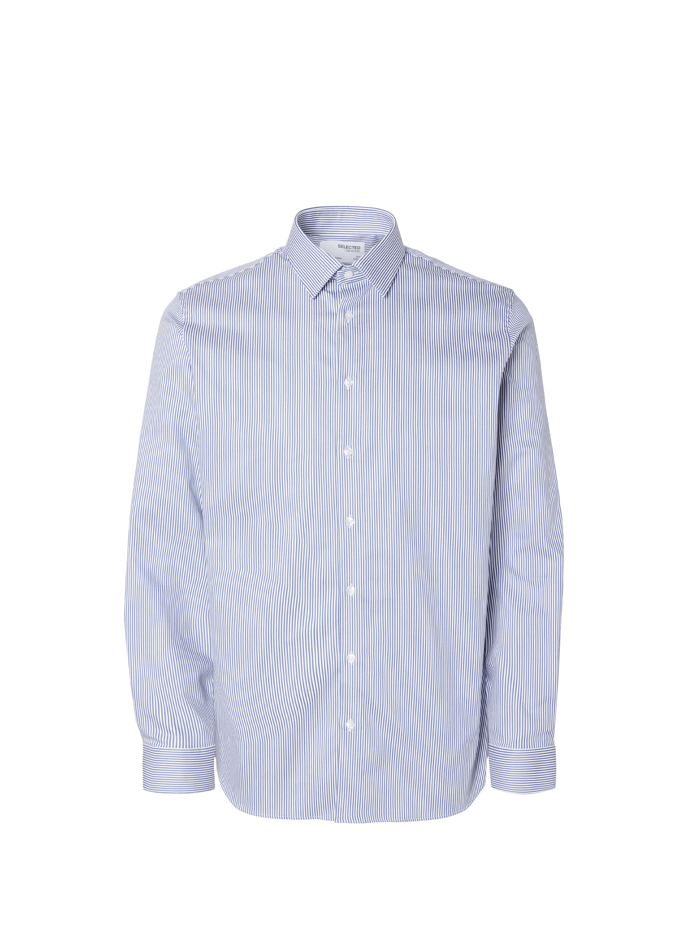 Slim shirt in blended organic cotton SELECTED Blue