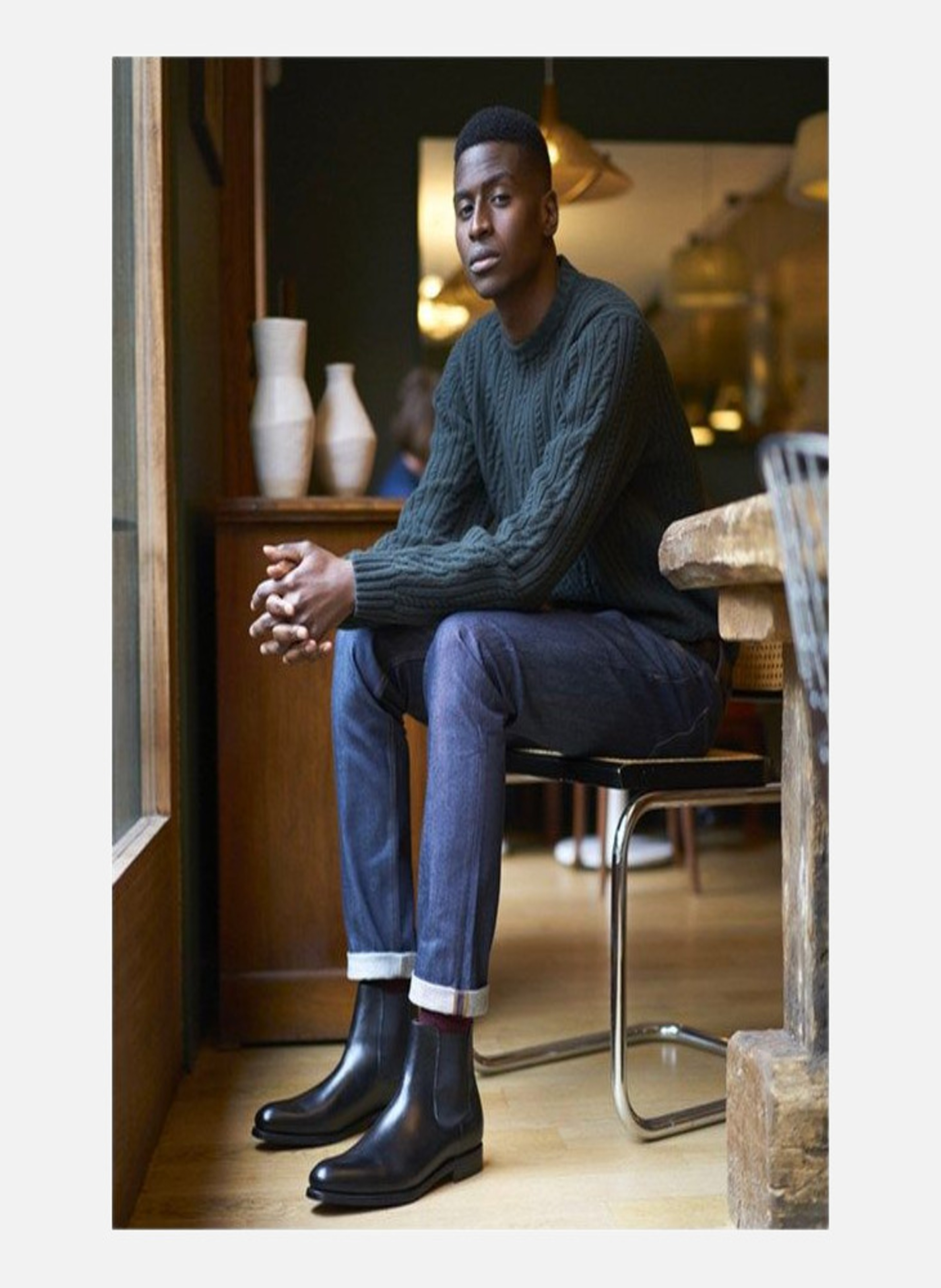 Bottines cuir chelsea FINSBURY Noir