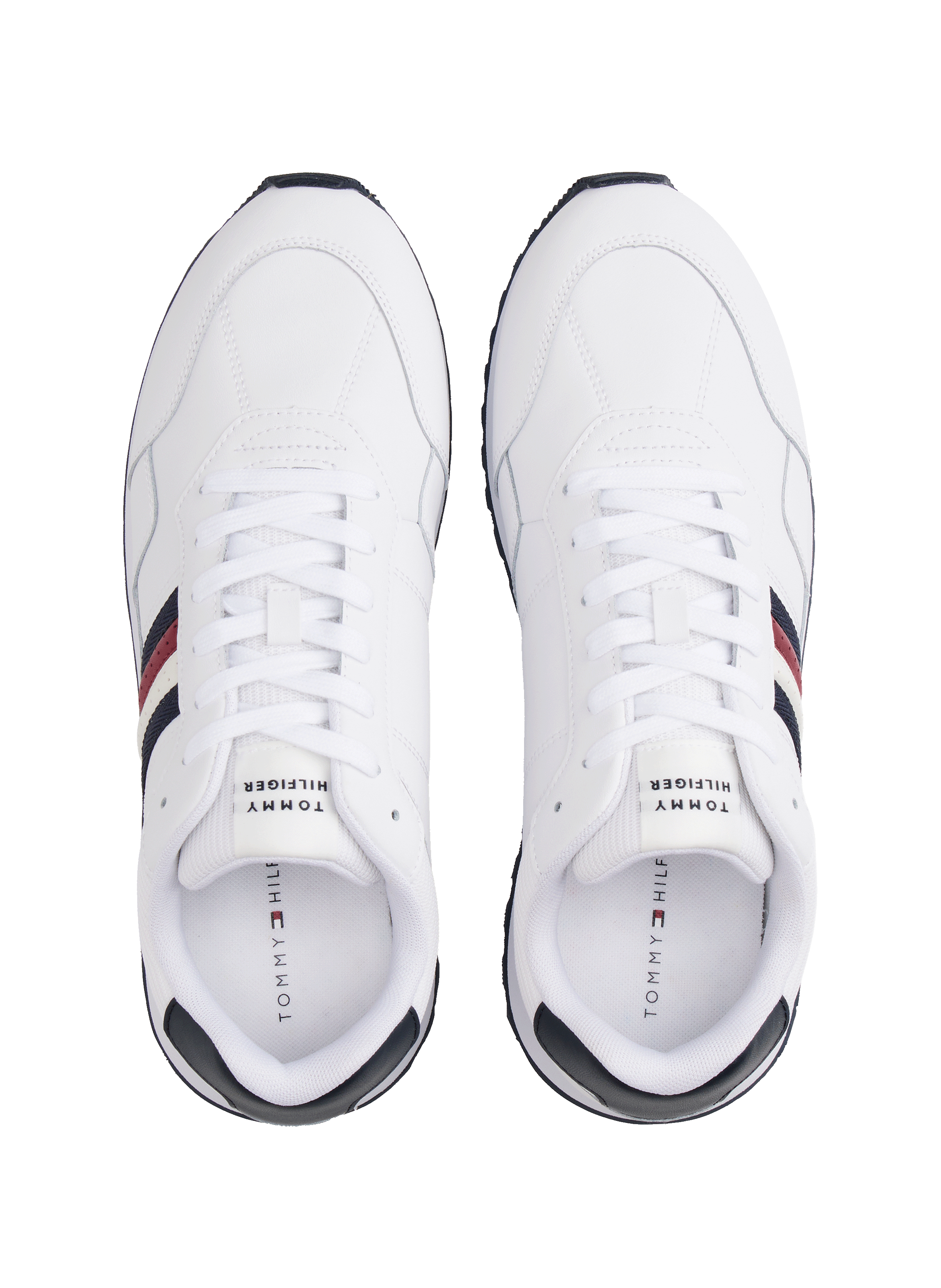Iconic leather chunky sneakers TOMMY HILFIGER White