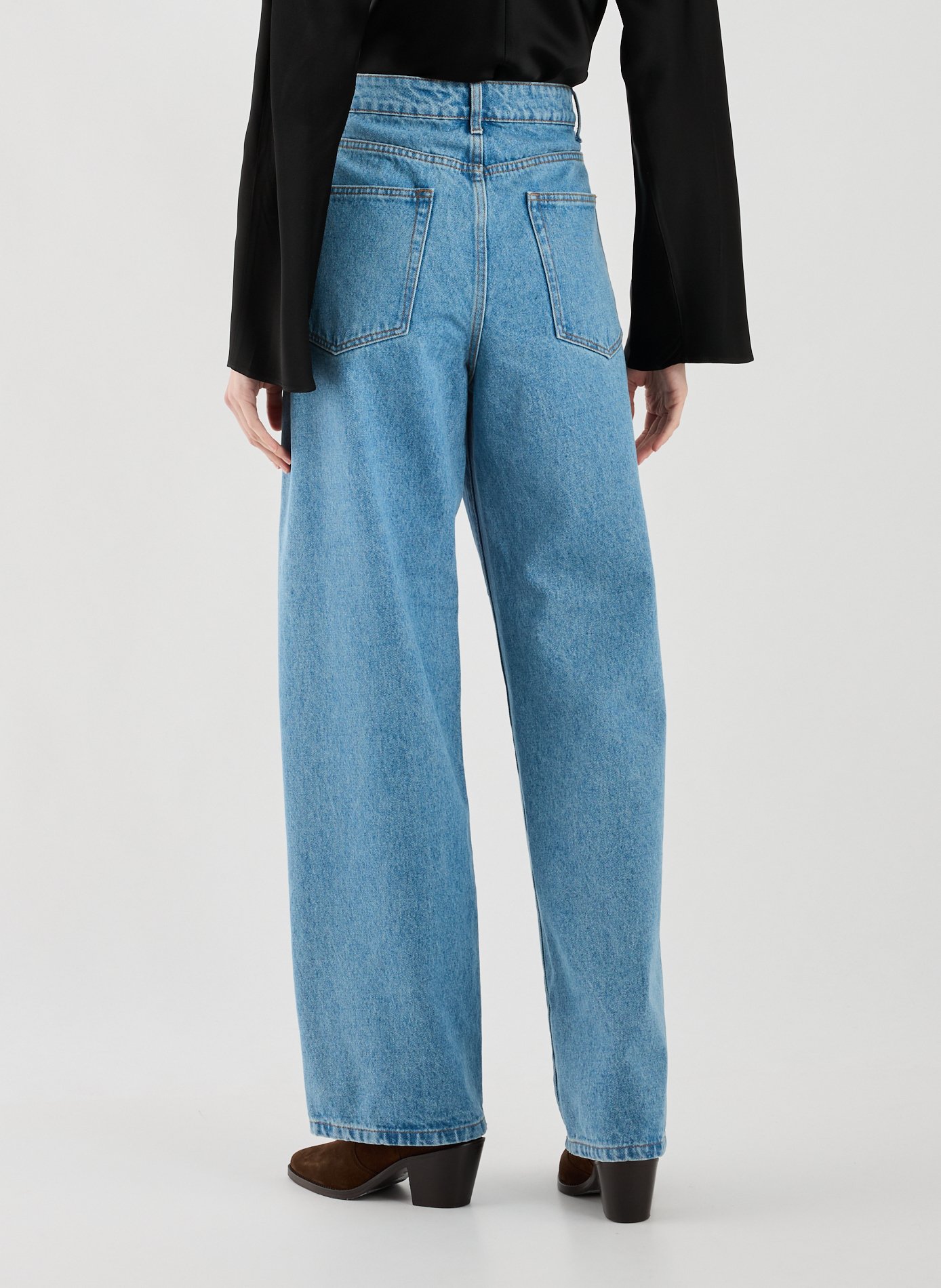 Wide-leg cotton jeans ROHE FRAMES Blue