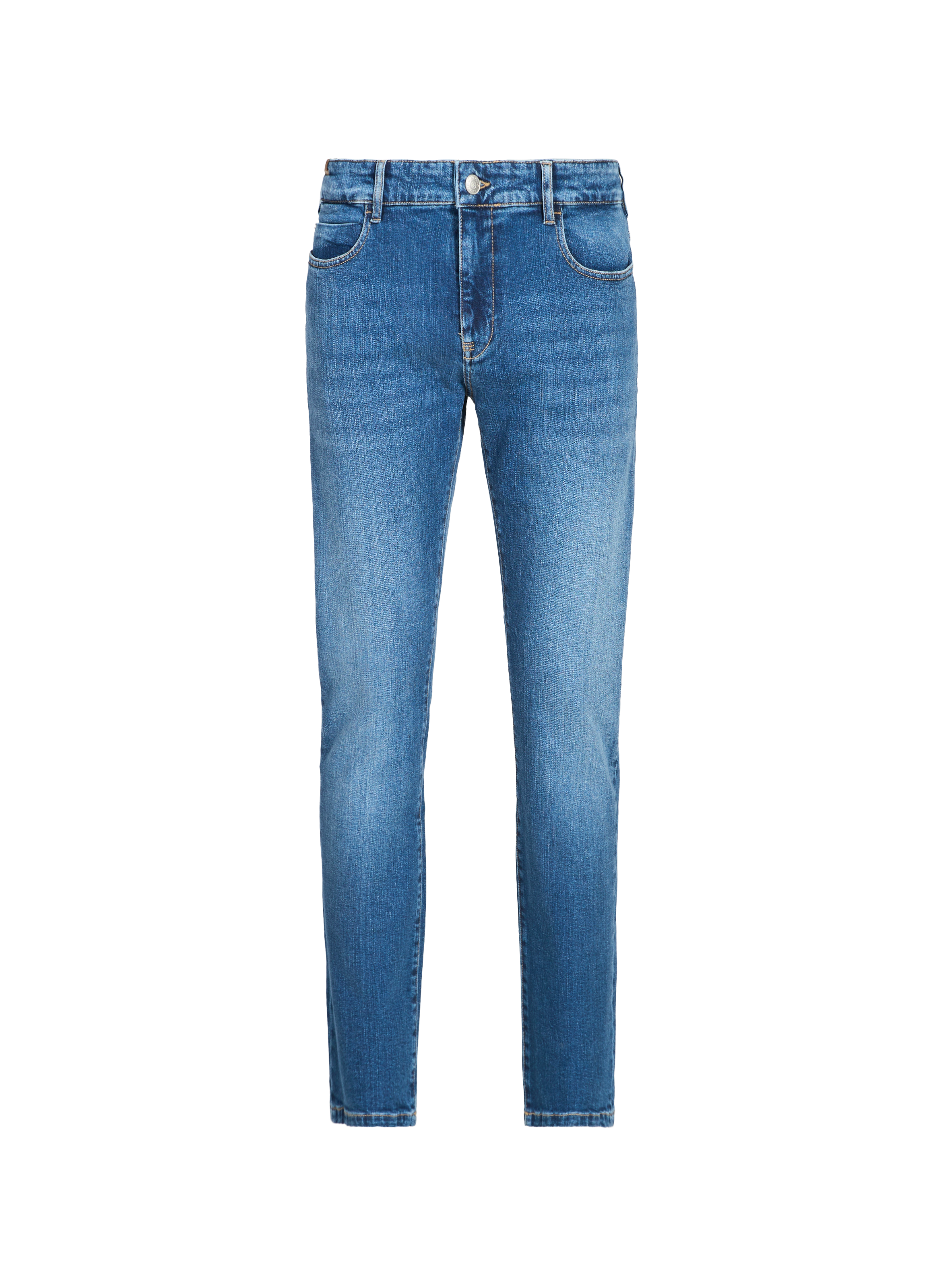 NOTIFY Jean cinq poches en coton mélangé Bleu