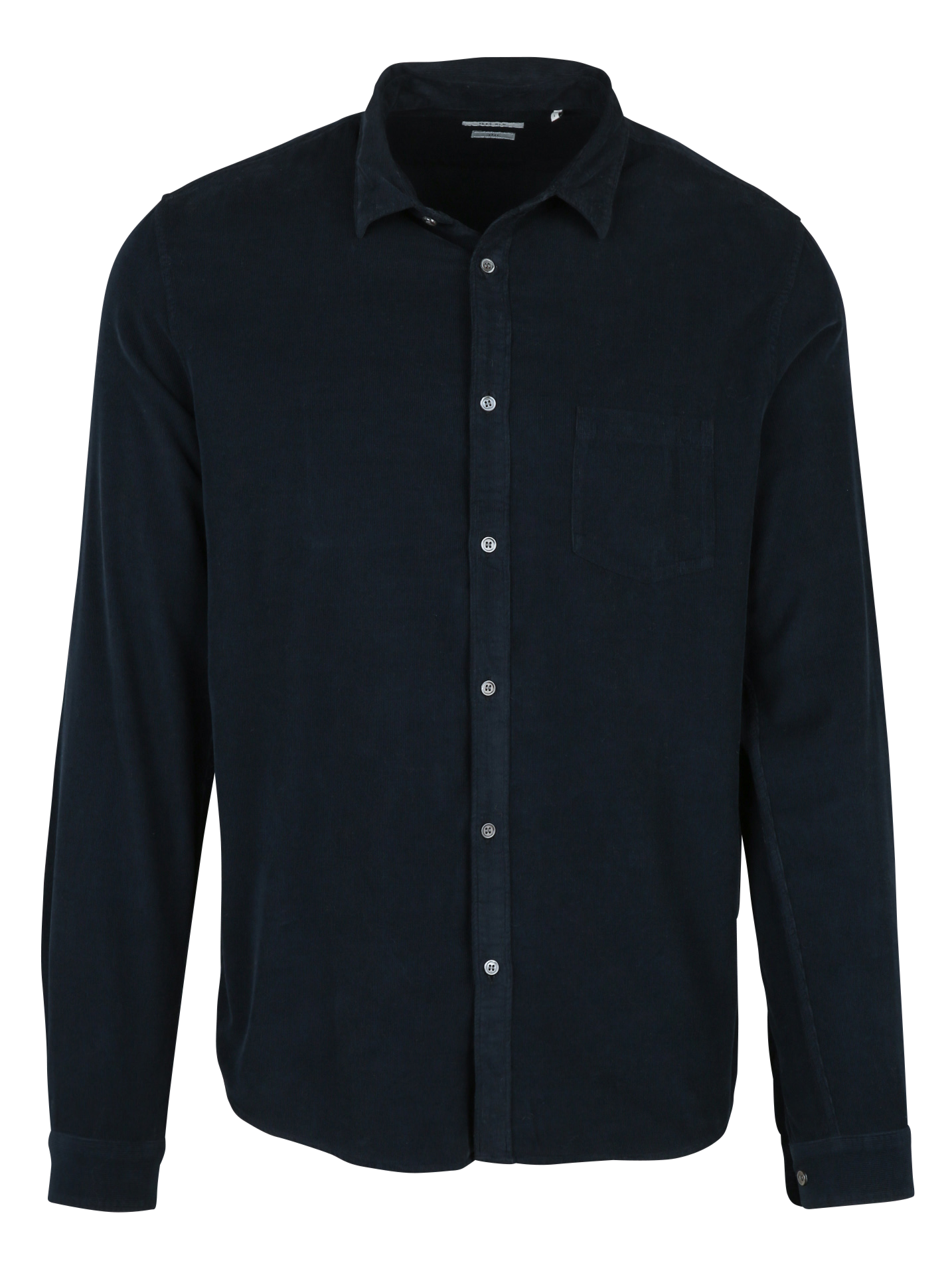 Chemise droite boutonnée en velours IKKS Bleu