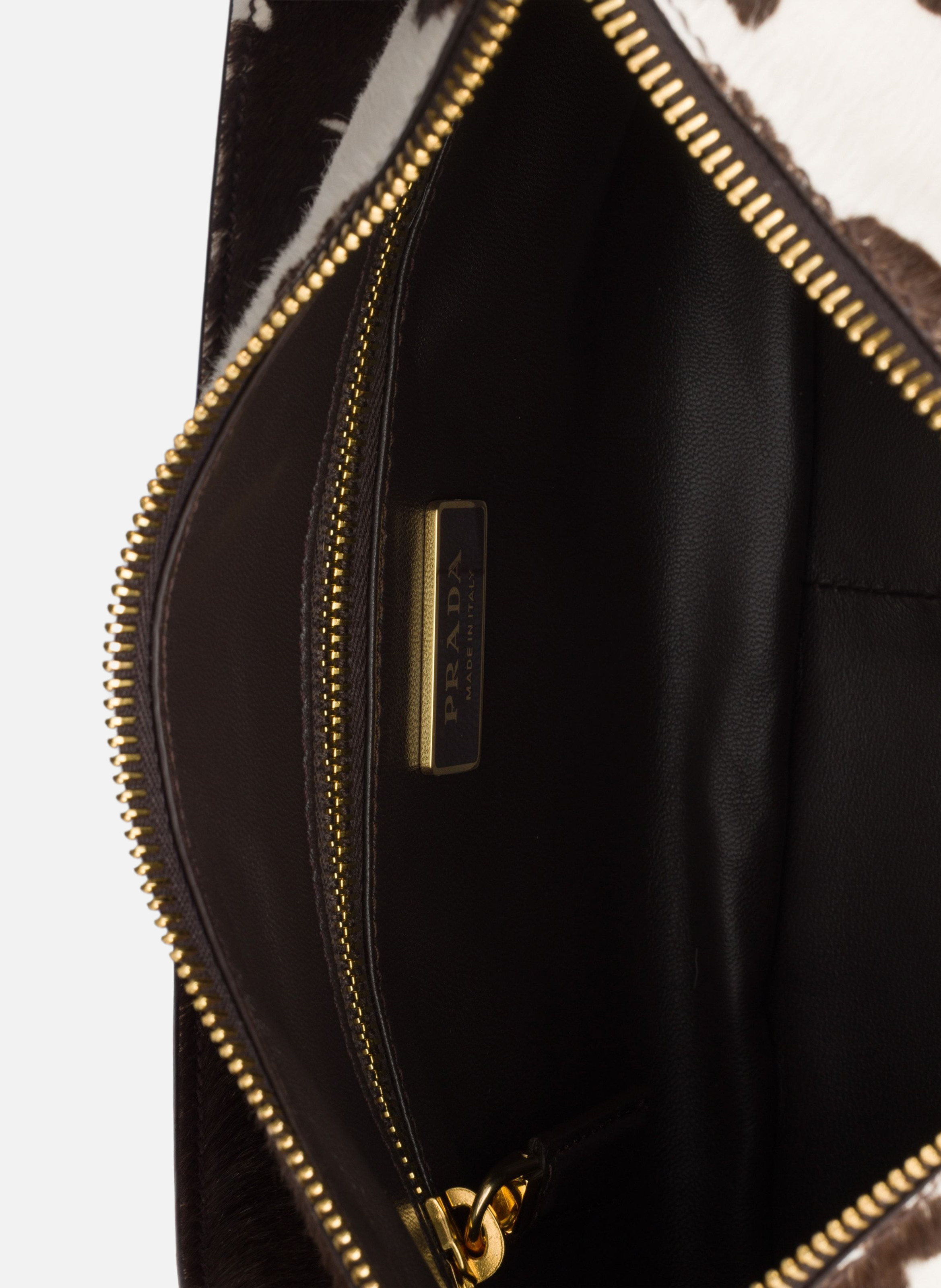 Sac porté épaule prada aimée en cuir imprimé PRADA Blanc