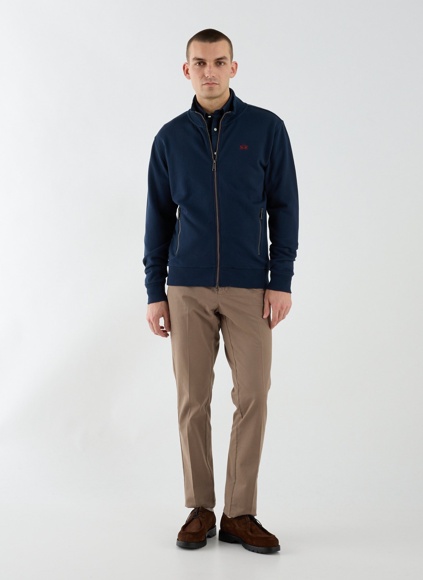 High-neck cotton vest LA MARTINA Blue