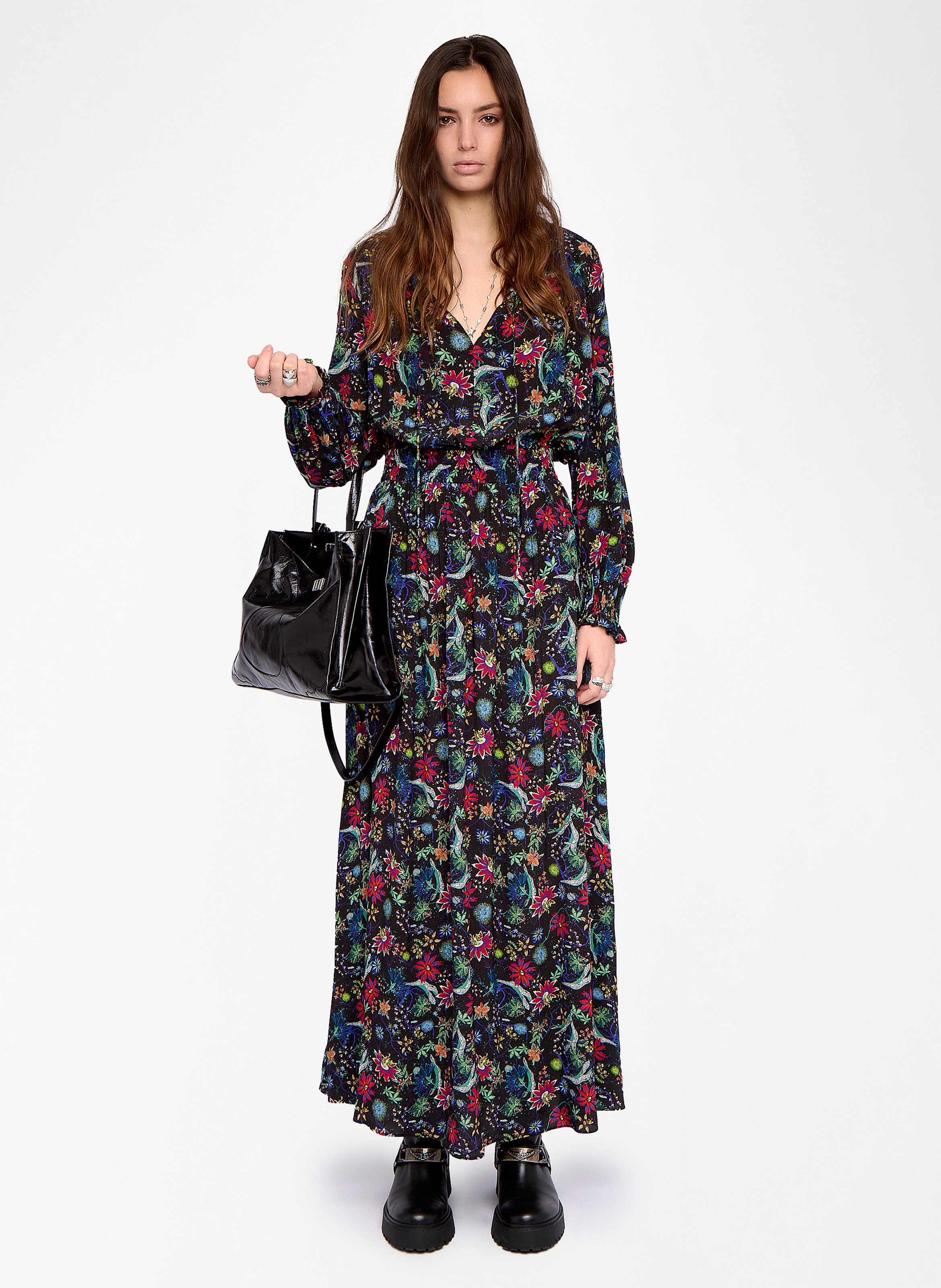 Robe longue ample fleurie rayado ZADIG&VOLTAIRE Bleu