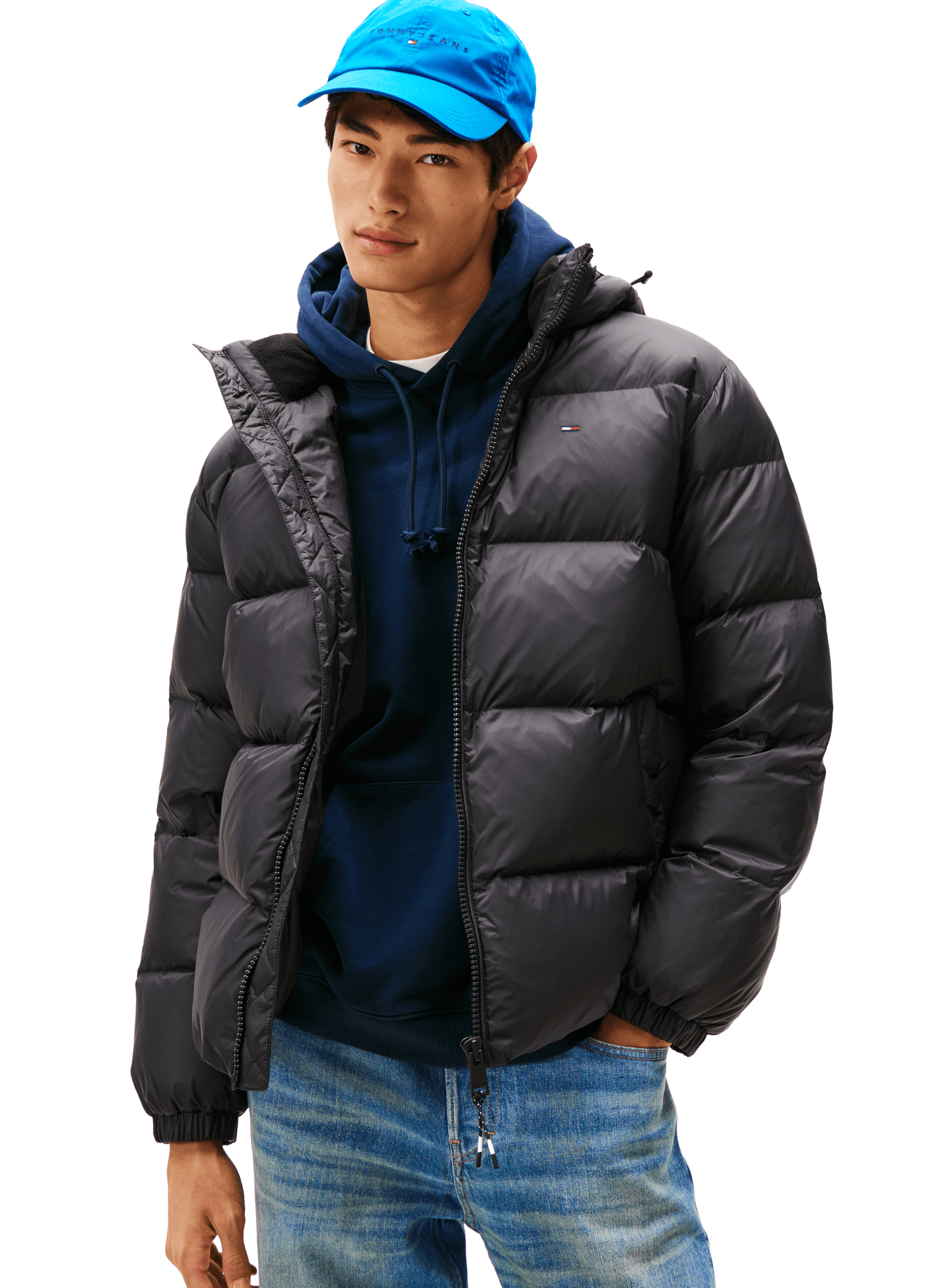 TOMMY HILFIGER Hooded down jacket Black