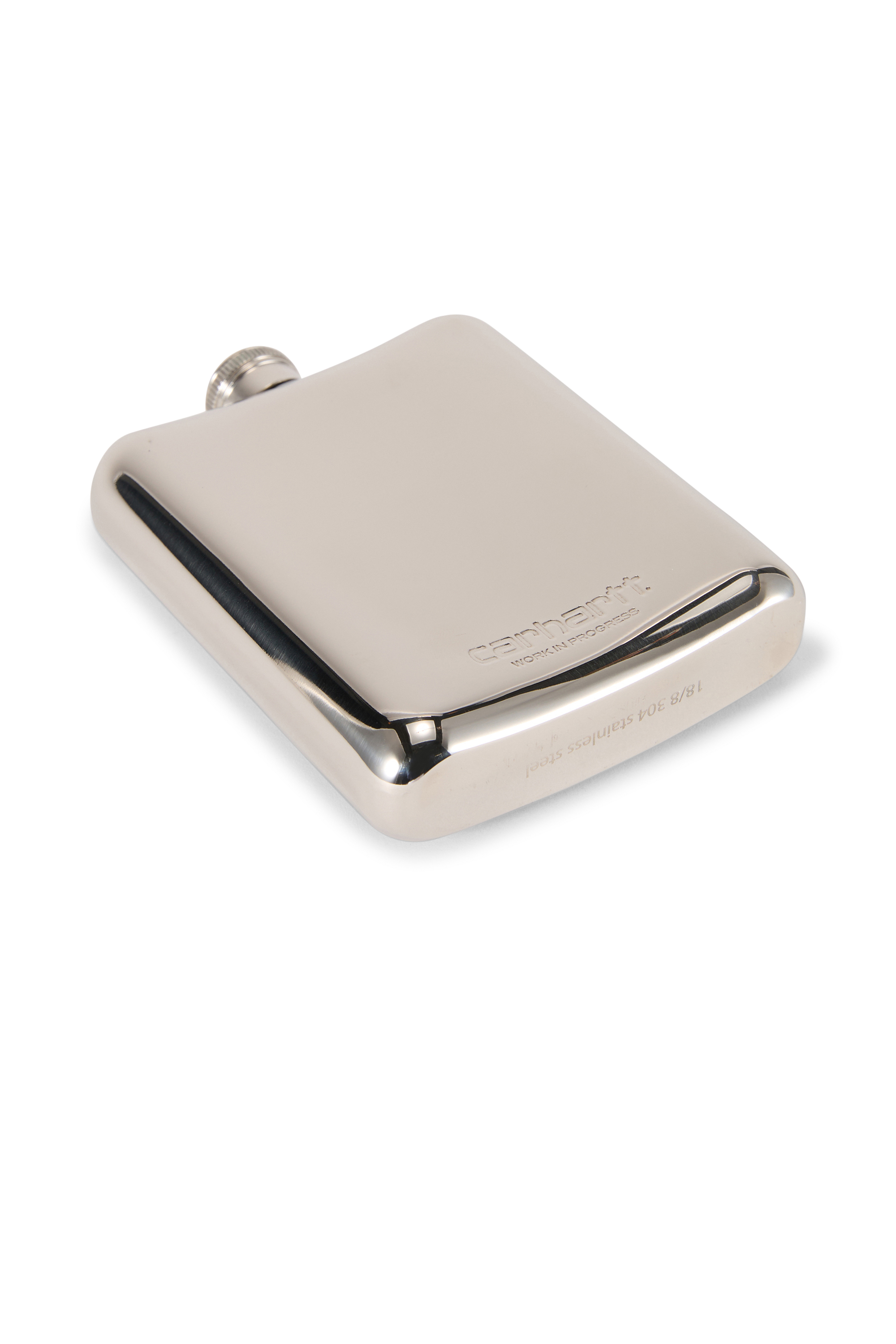 Flasque gravée en acier CARHARTT WIP Argent