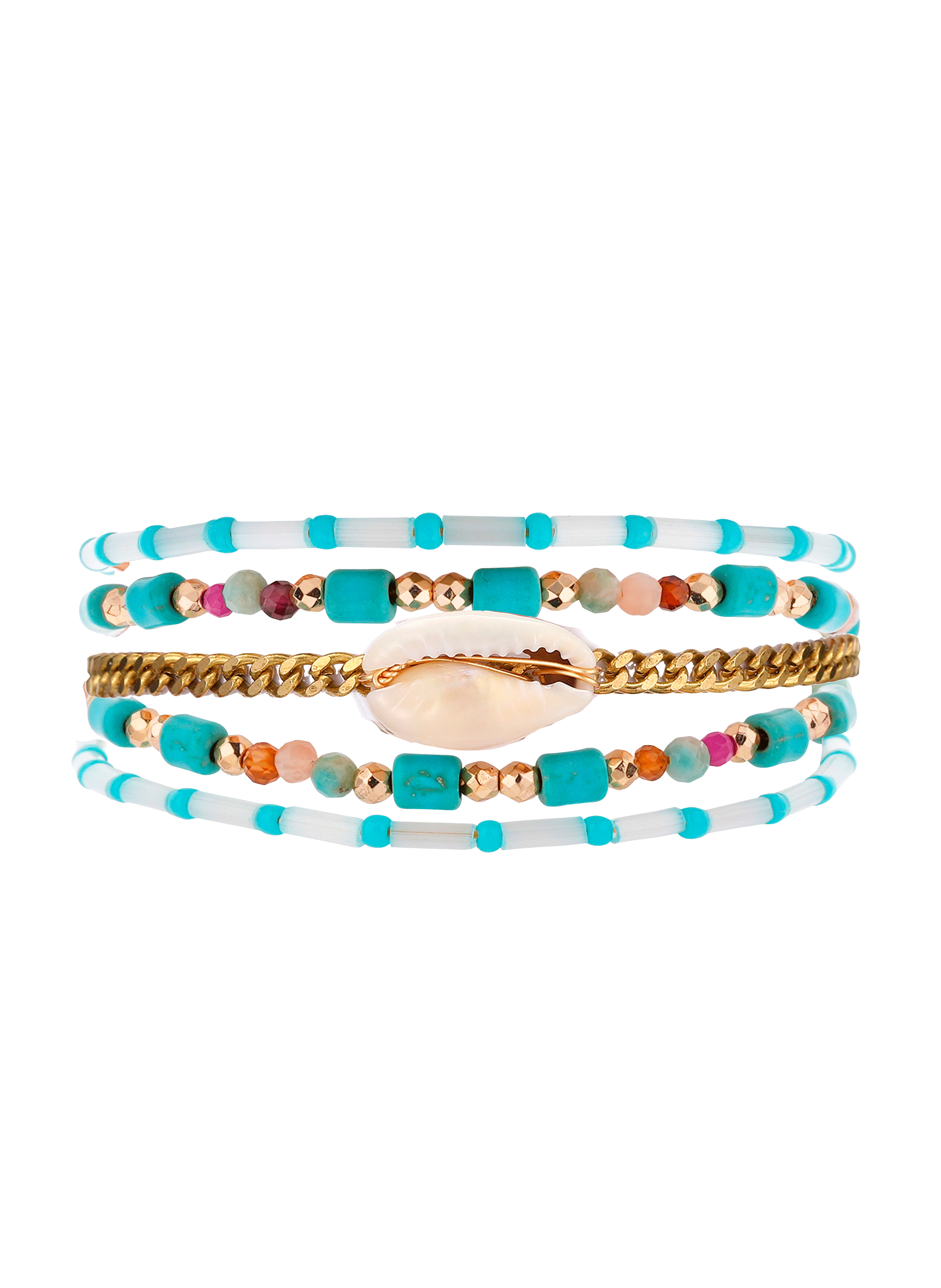 Manchette bracelet multiliens nusa HIPANEMA Bleu