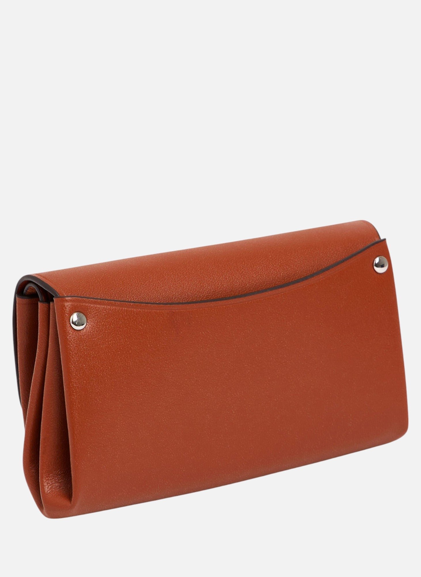 Porte monnaie sans couture en cuir lisse LE TANNEUR Marron