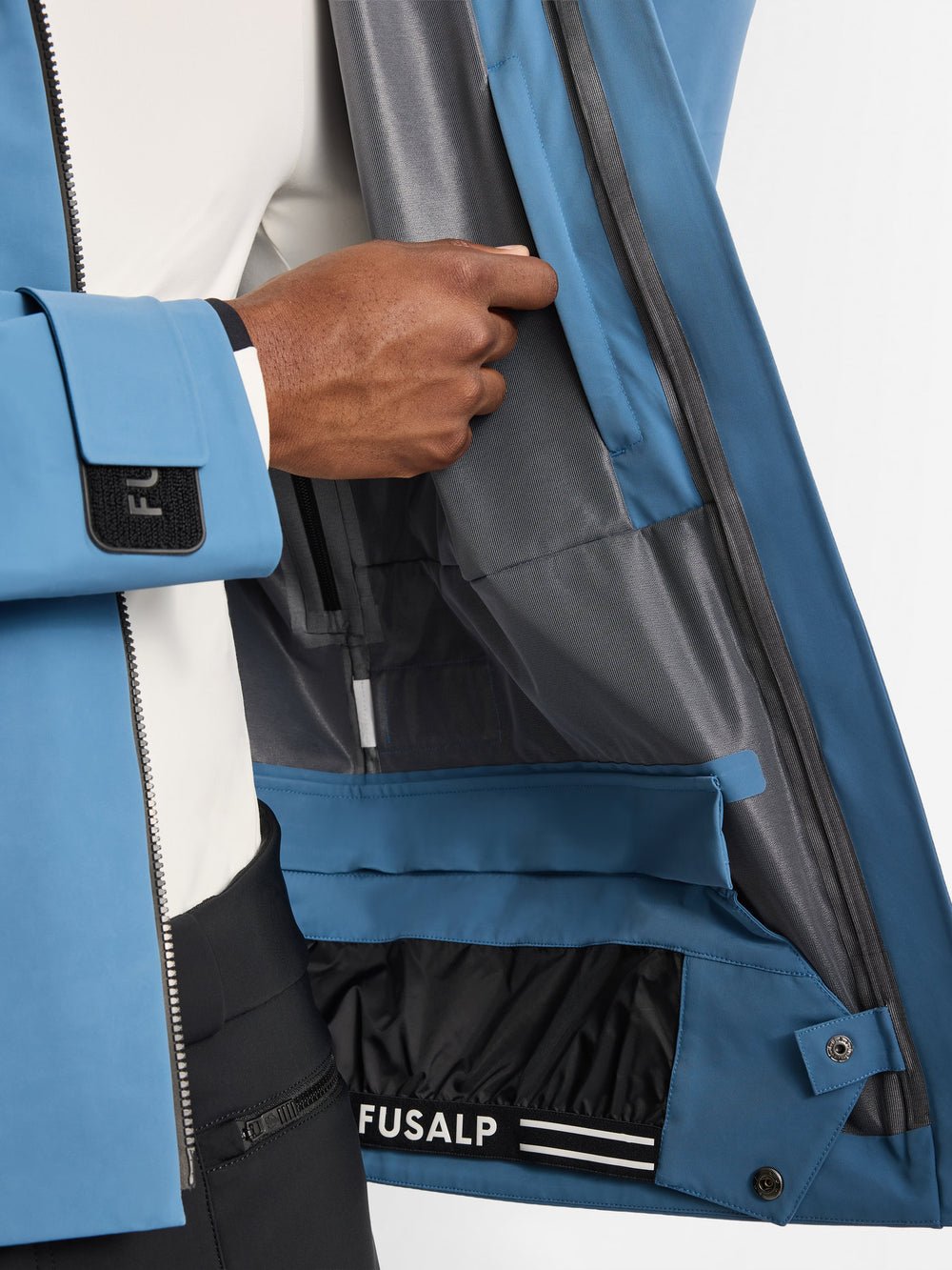 Veste ilanox col capuche coupe regular FUSALP Bleu