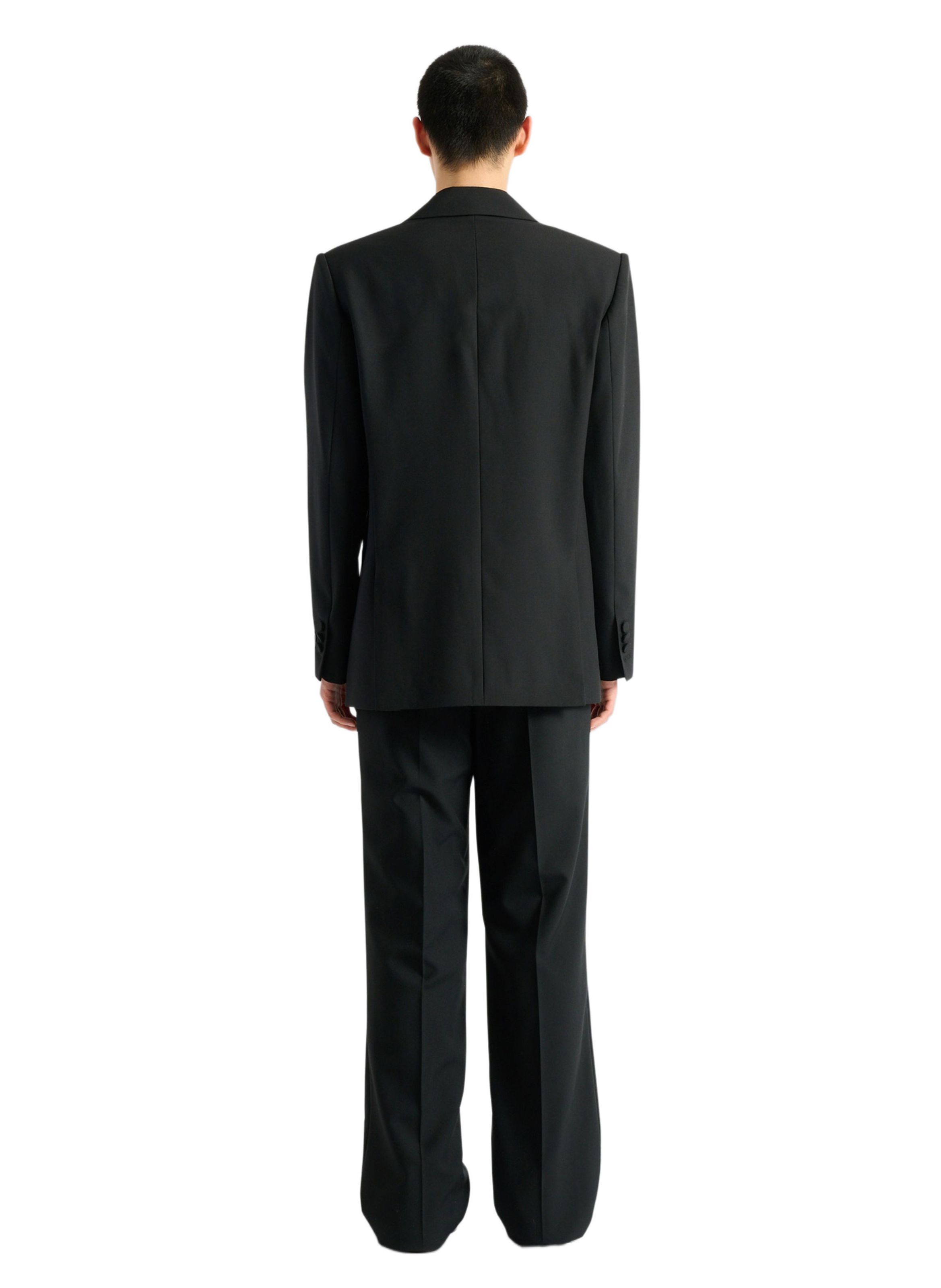 Blazer en laine brodée « sand effect amethyst » BALMAIN Noir