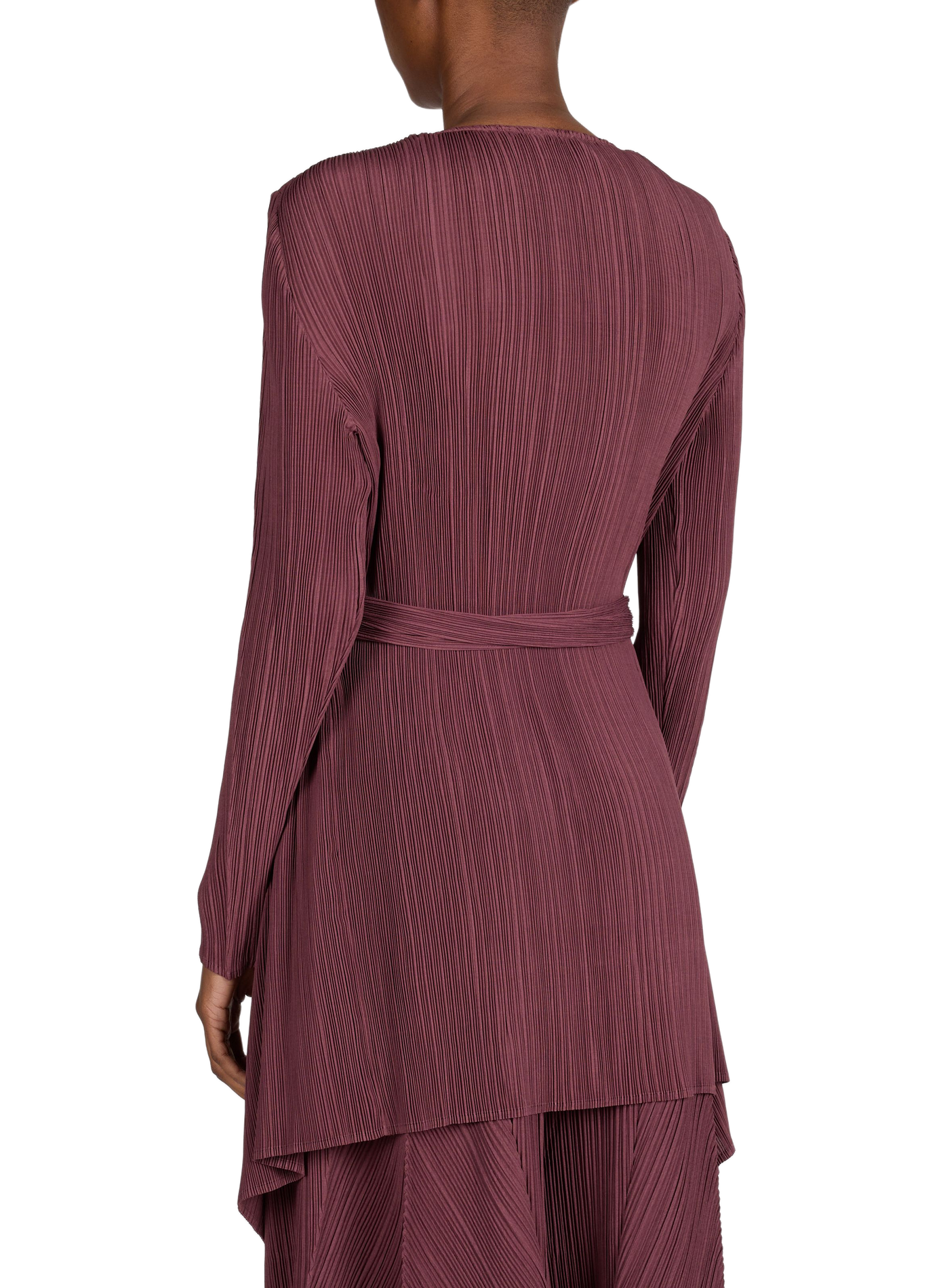 Pleated Jacket with Belt ADOLFO DOMINGUEZ Red