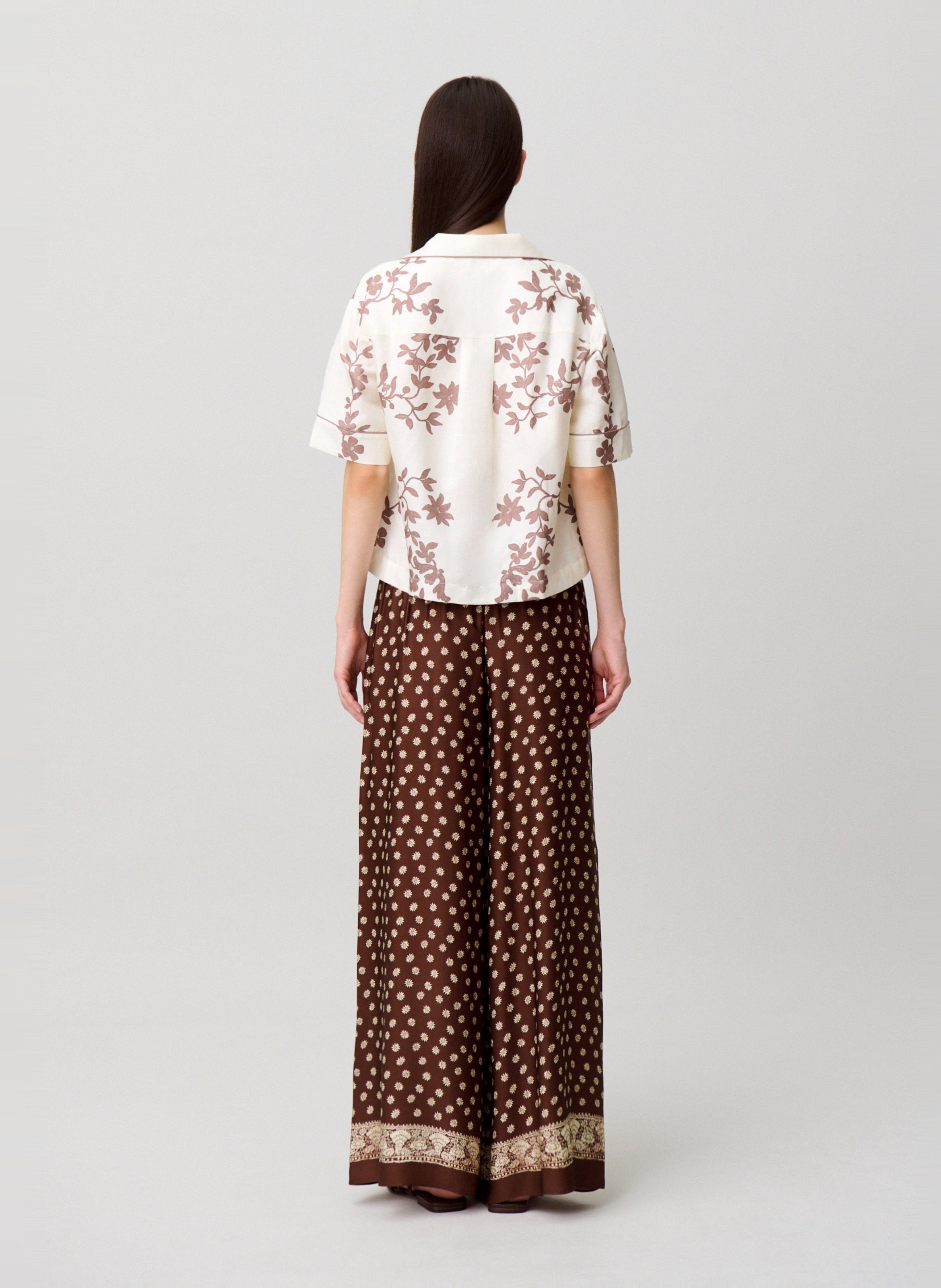 Chemise droite col tailleur imprimée CLAUDIE PIERLOT Multicolore