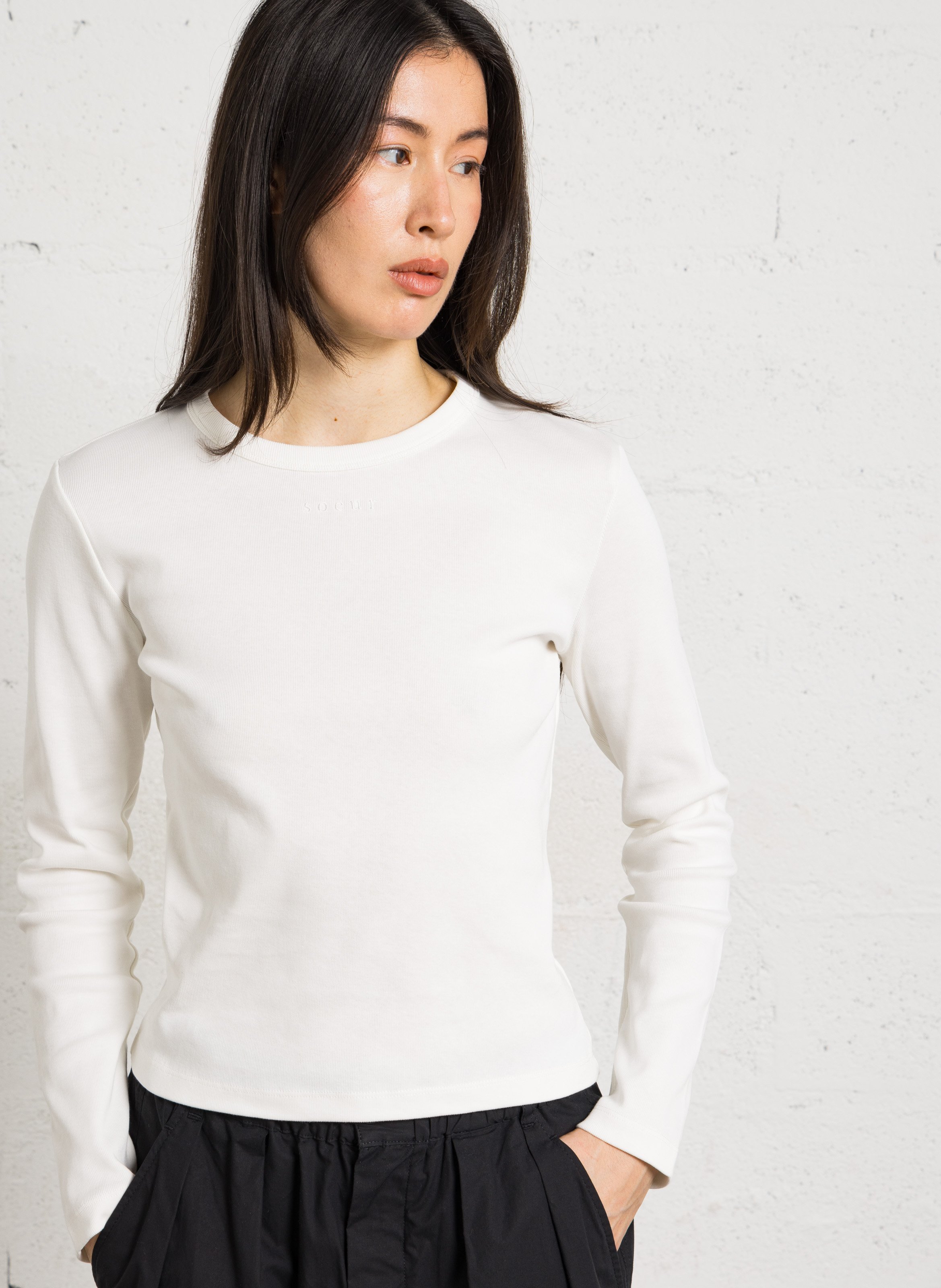 Tee-shirt droit en coton bio flavie SOEUR Blanc