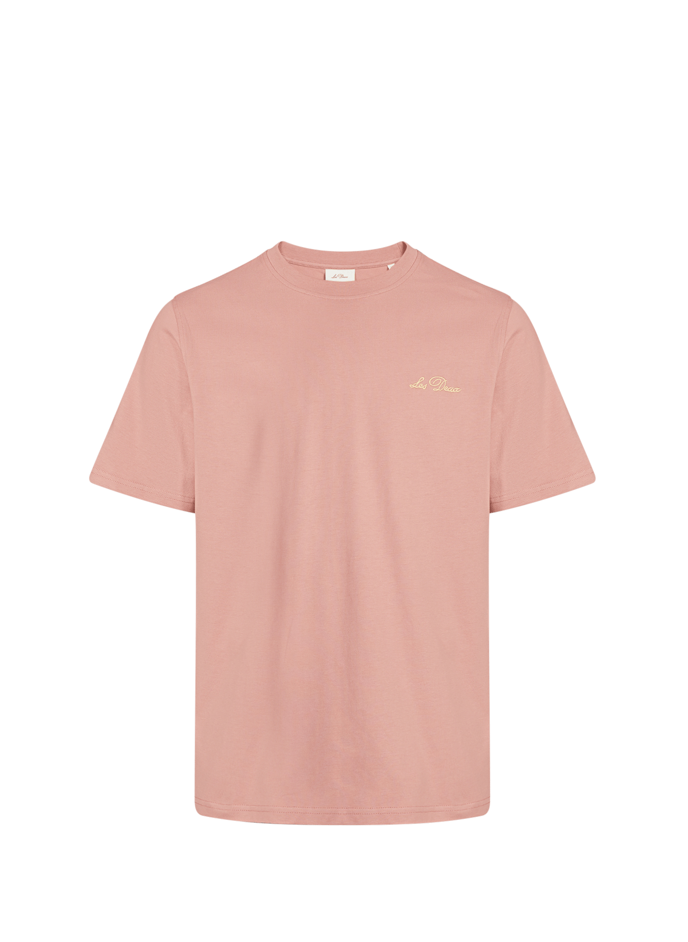 Short-sleeve embroidered cotton T-shirt LES DEUX Pink