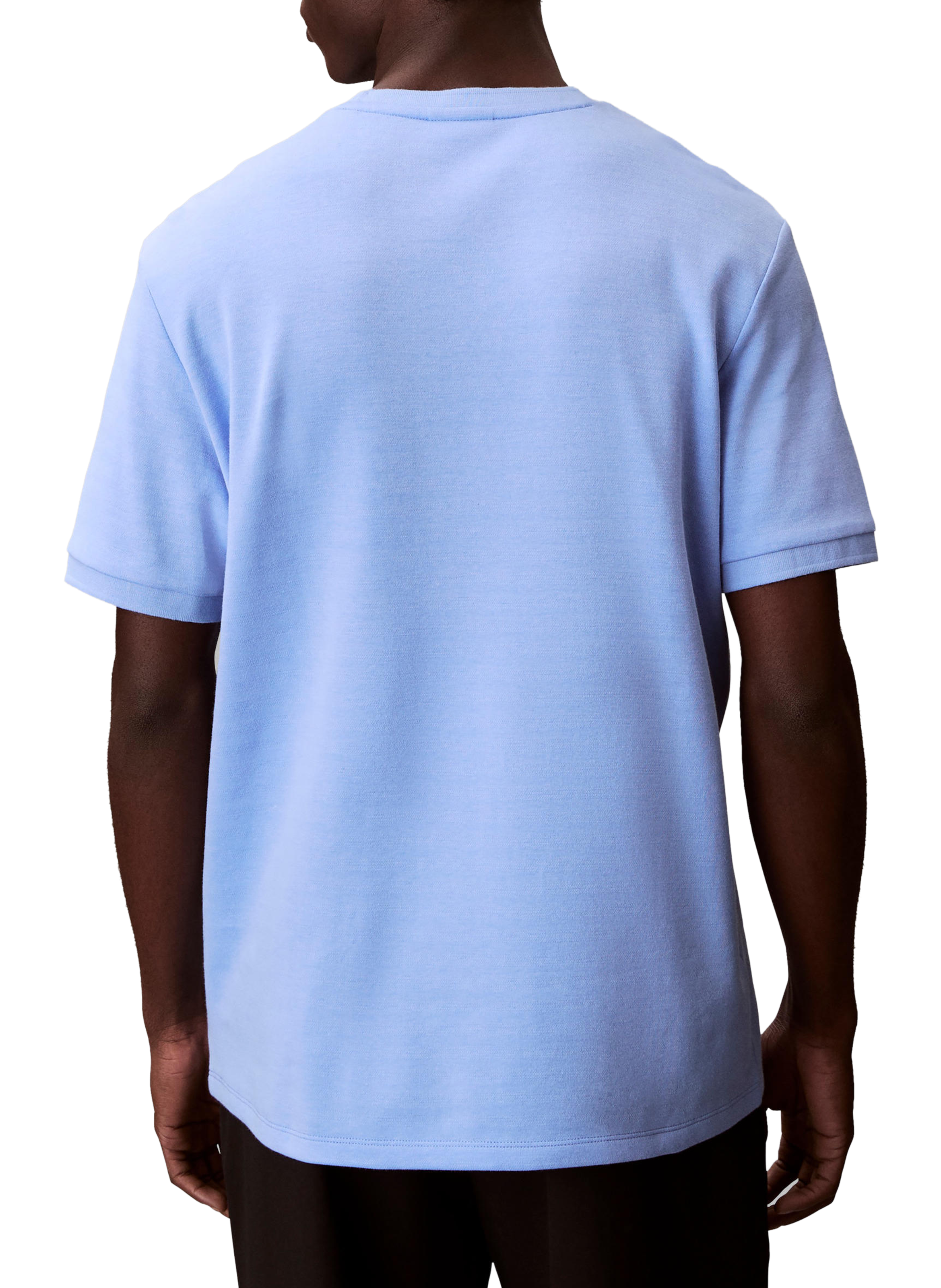 T-shirt manches courtes en coton mélangé CALVIN KLEIN Bleu