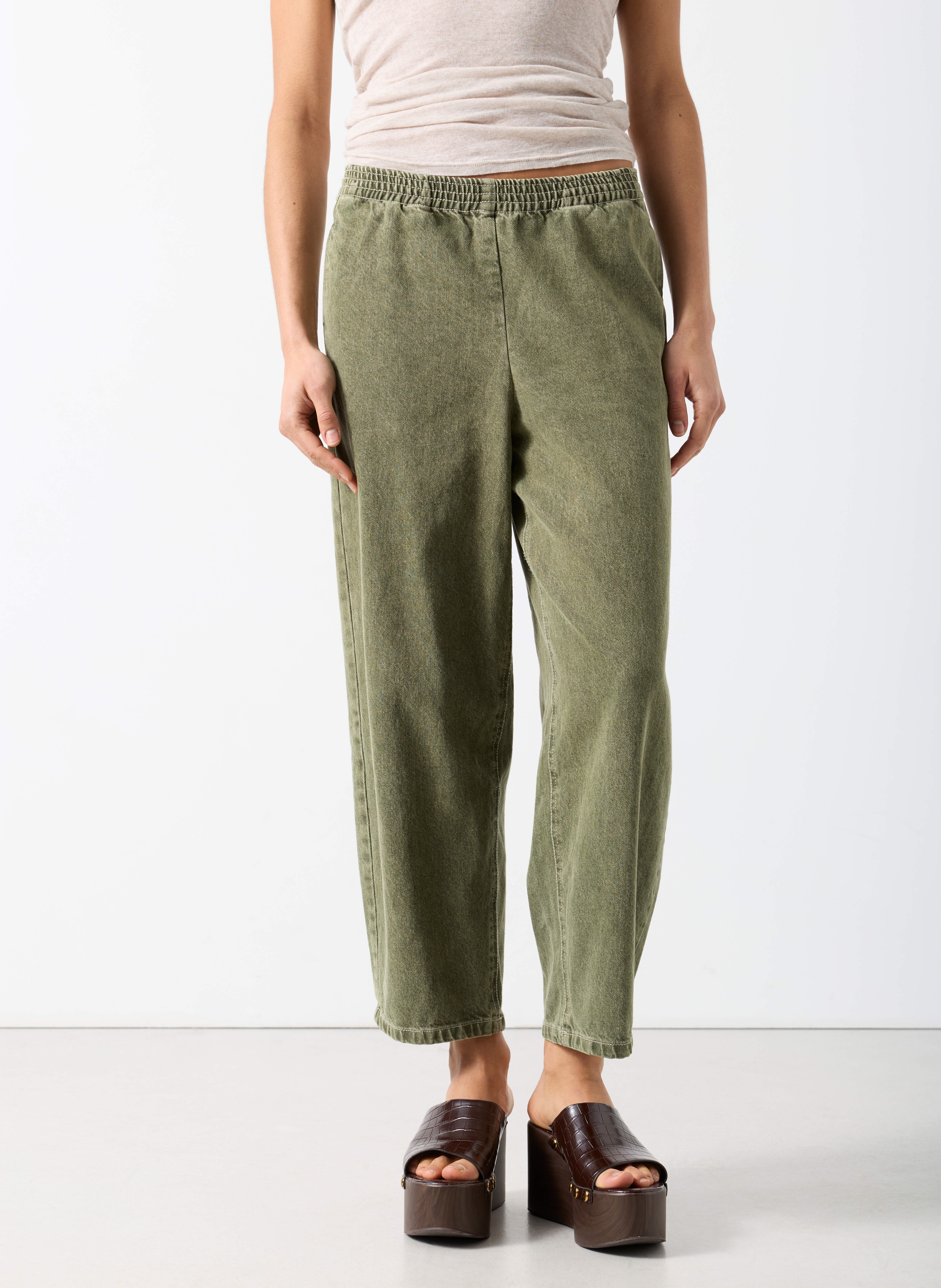 Jean large en coton mélangé uzatown AMERICAN VINTAGE Vert