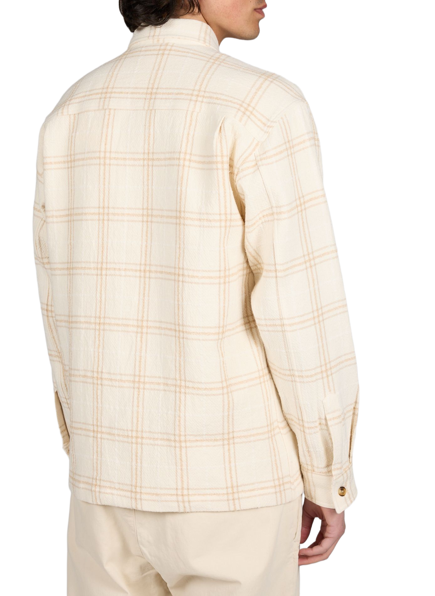 Adwin checkered shirt in blended cotton NN.07 Beige