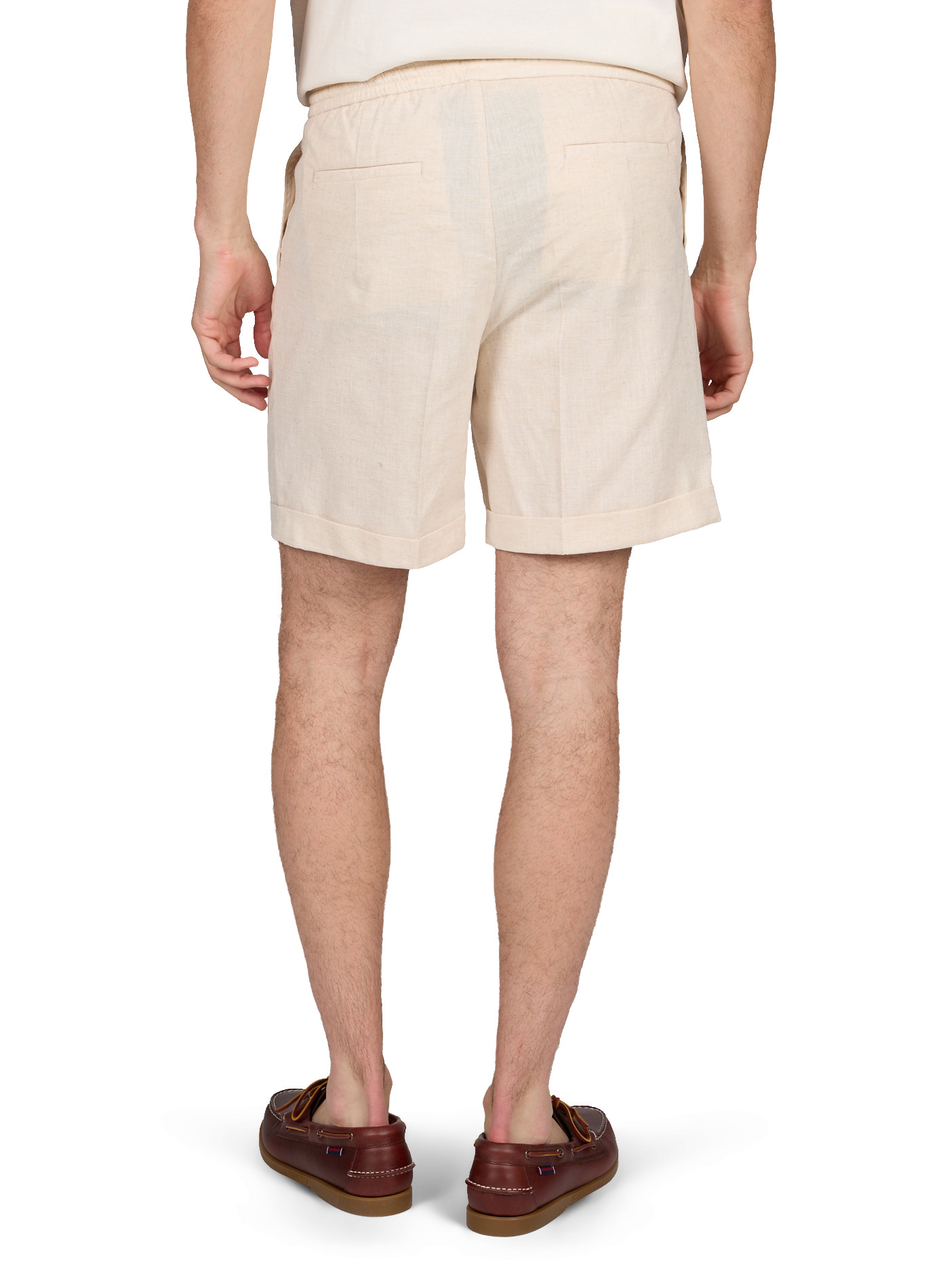 Short droit en lin AURELIEN Beige