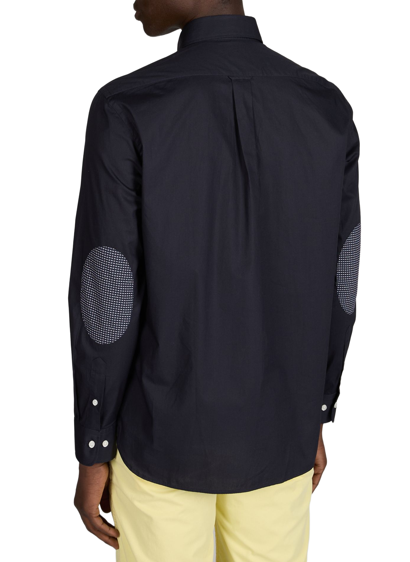 Chemise col américain à manches longues en coton EDEN PARK Bleu