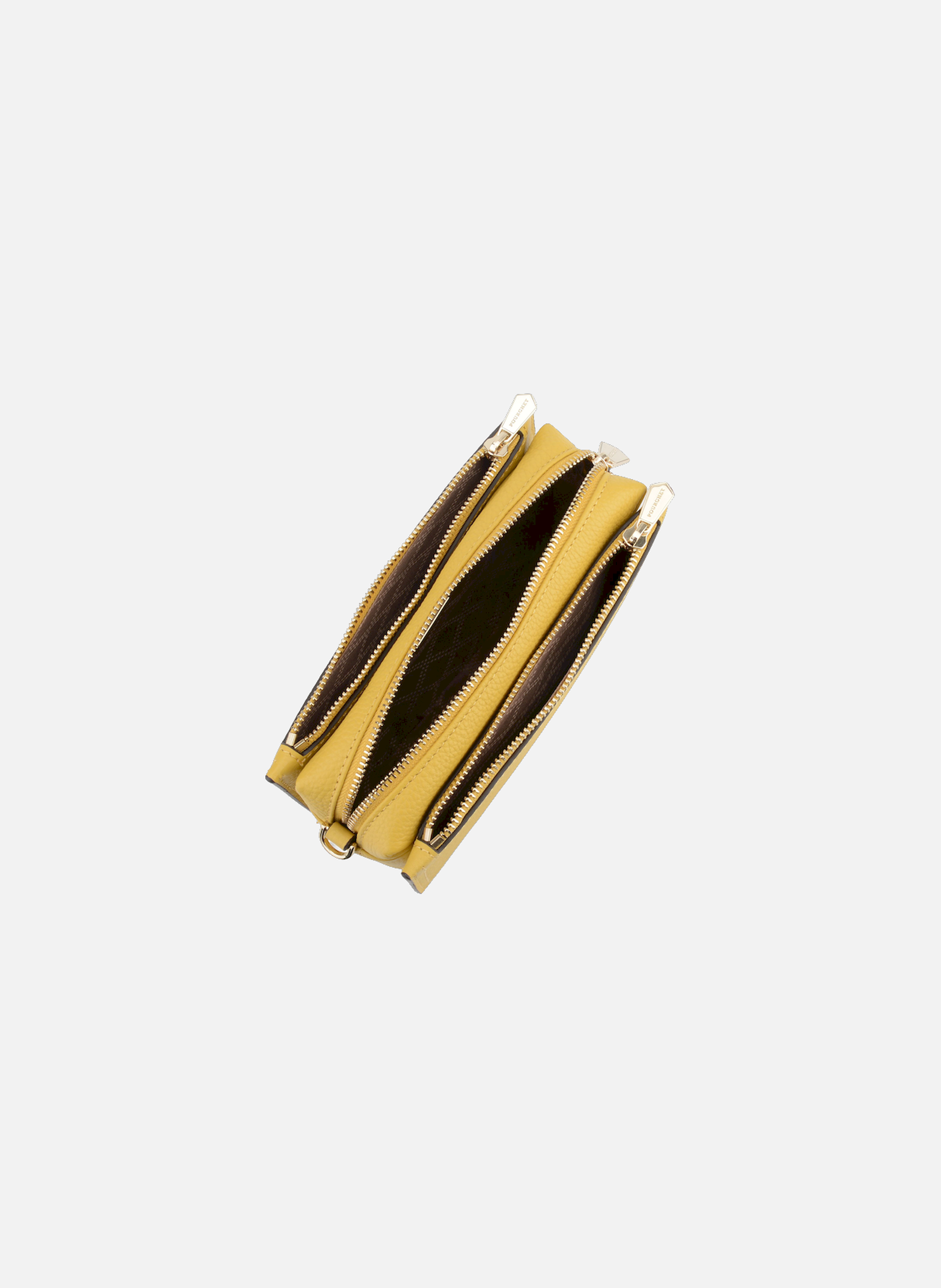 Alesia | sac trotteur gm en cuir de vachette POURCHET Jaune