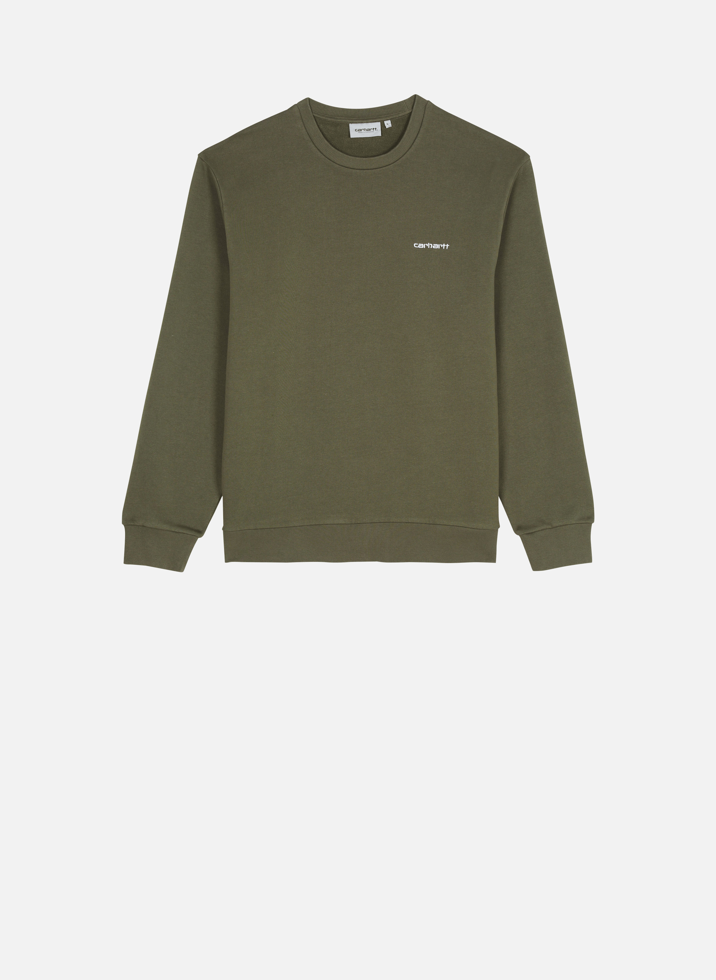 Sweatshirt script embroidery sweat CARHARTT WIP Kaki
