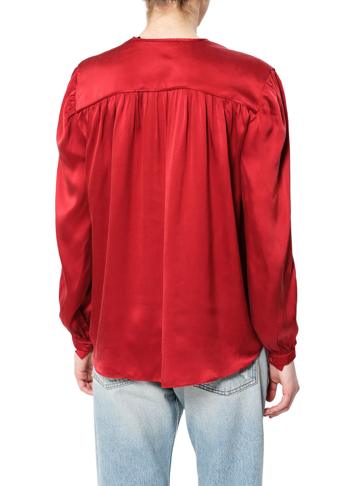 LARAYA Bluse aus fließendem Seidensatin ISABEL MARANT Rot