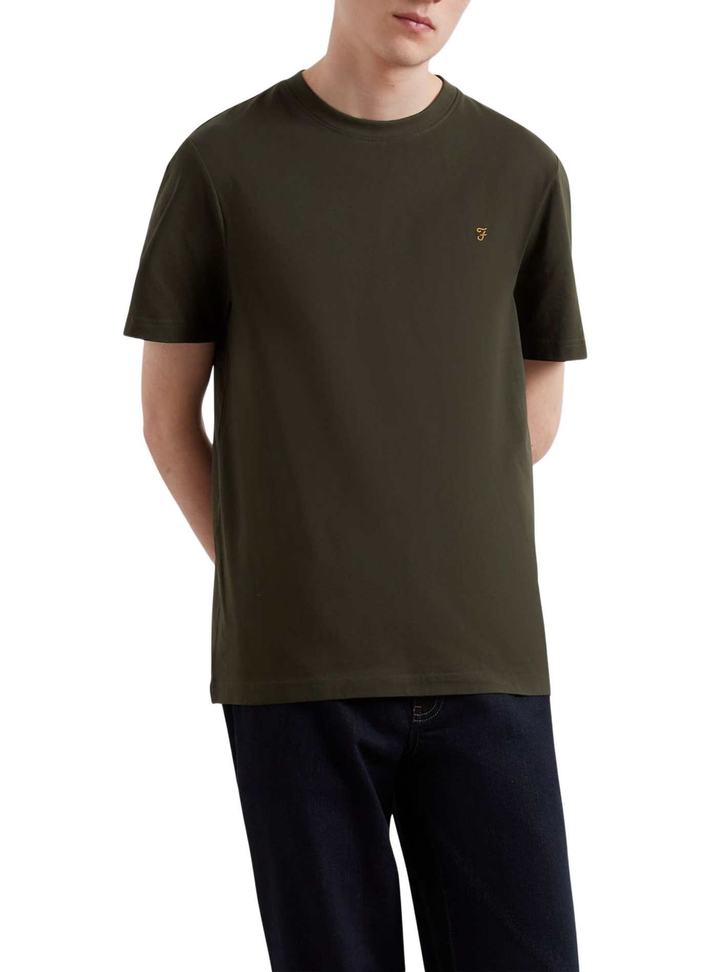 T-shirt droit à logo en coton  FARAH Green
