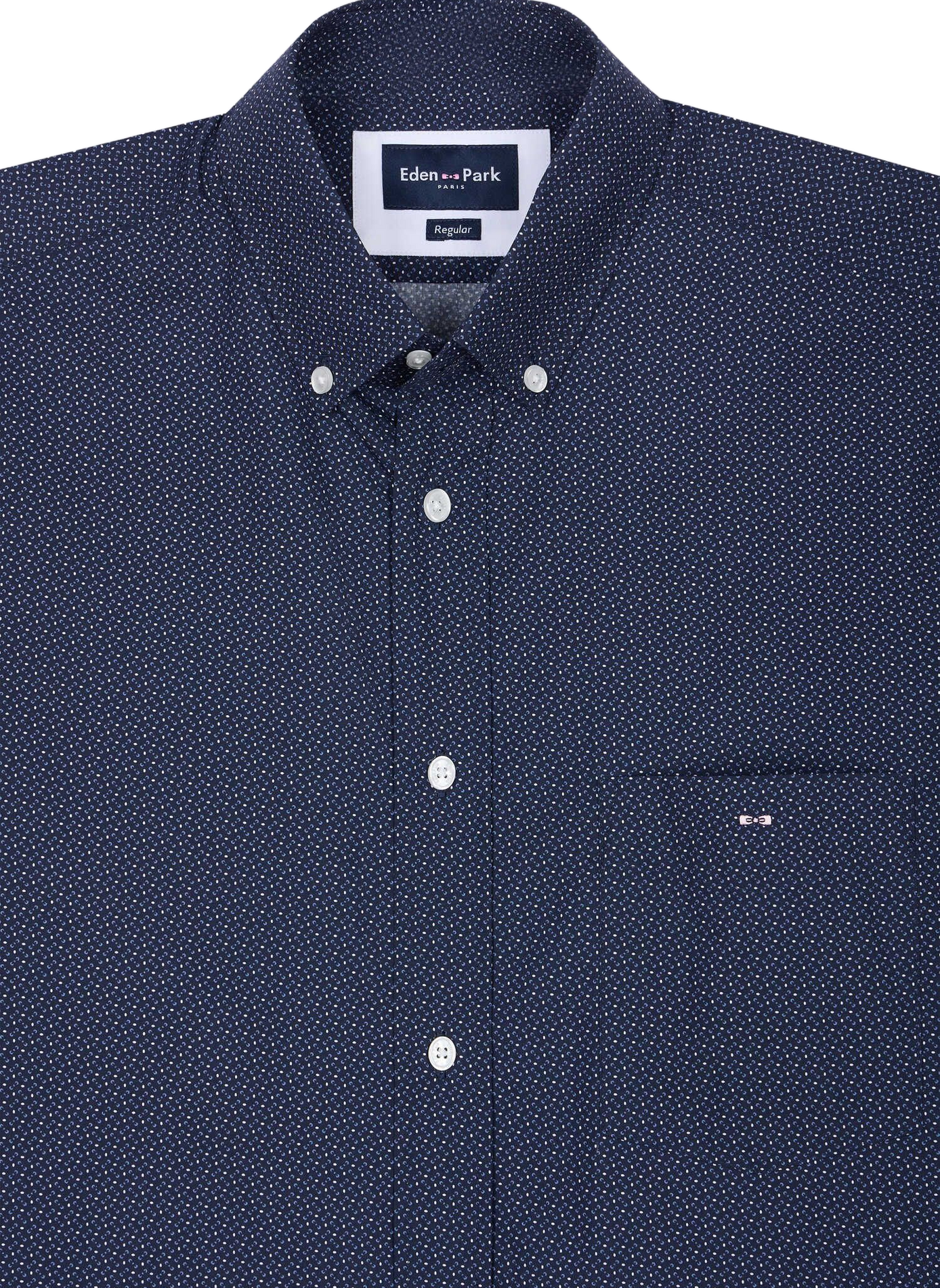 Chemise droite en coton EDEN PARK Blue