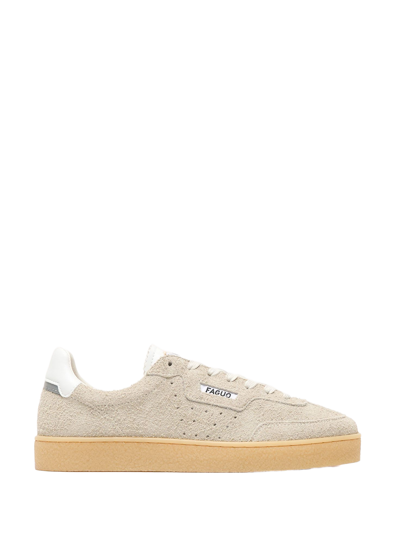Mixed leather and suede sneakers FAGUO Grey