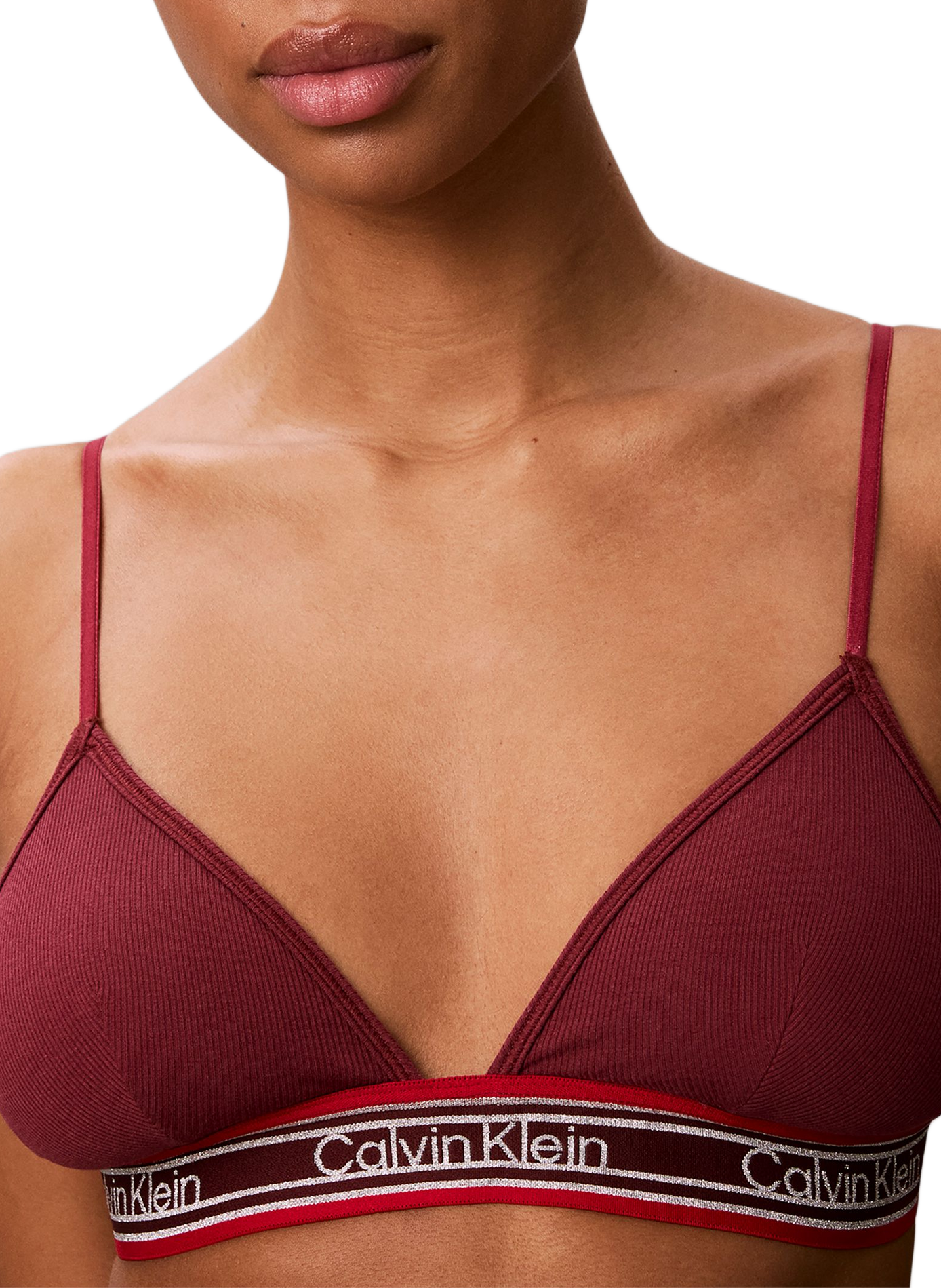 Wire-free triangle bra CALVIN KLEIN Red