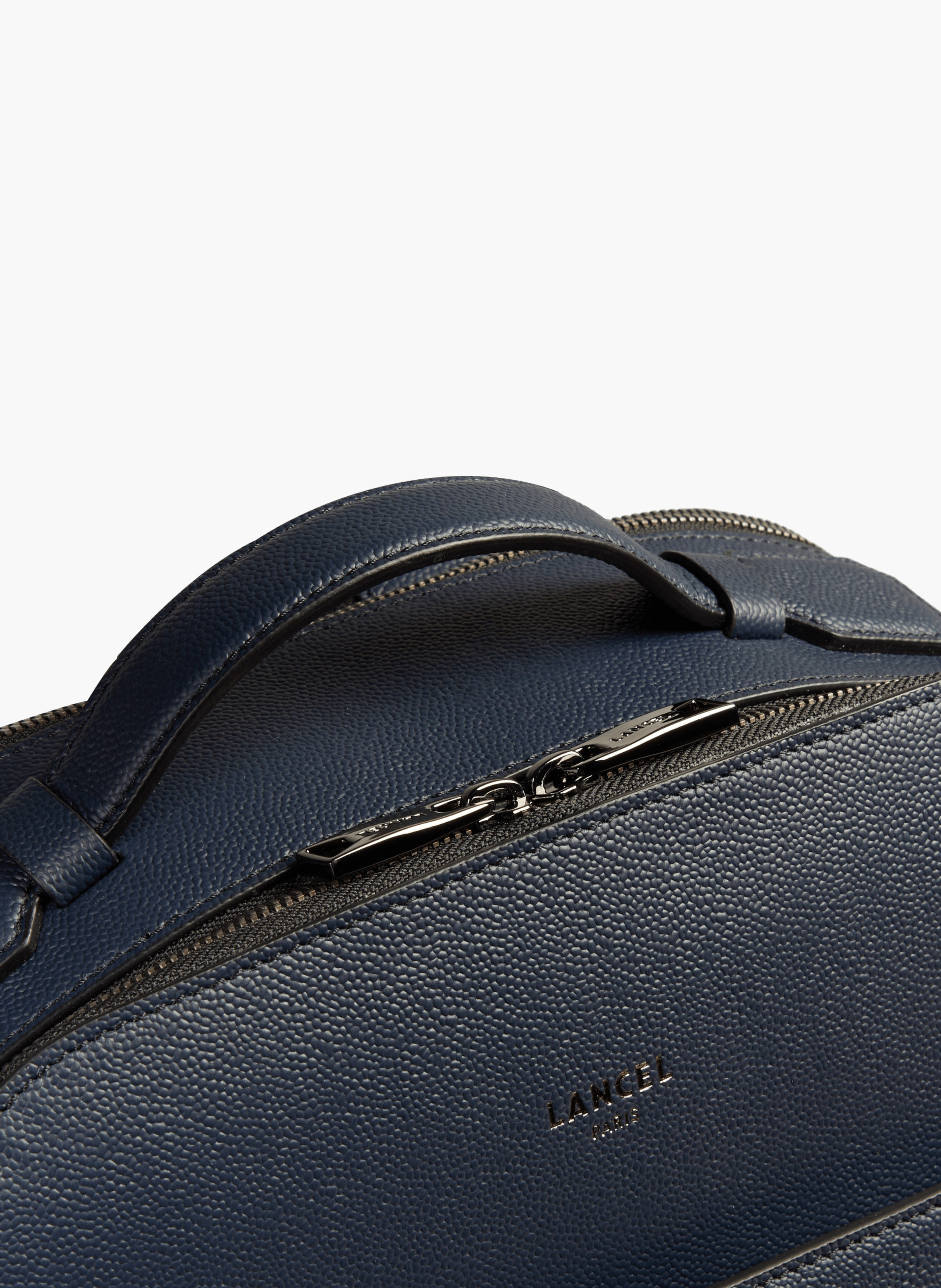 Sac à dos convertible 2 zip charlie de lancel en cuir LANCEL Bleu