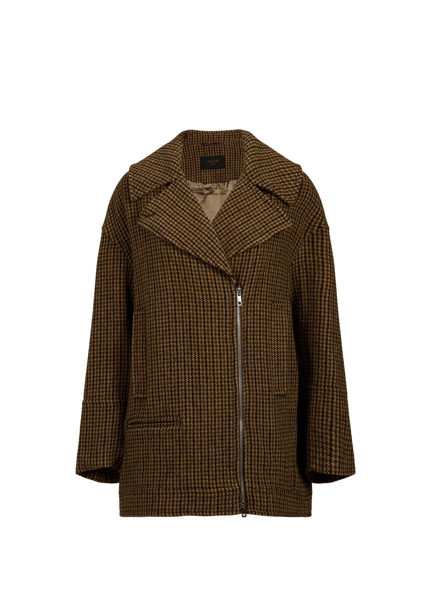 Manteau droit à motif en laine  PALTO Multicolore