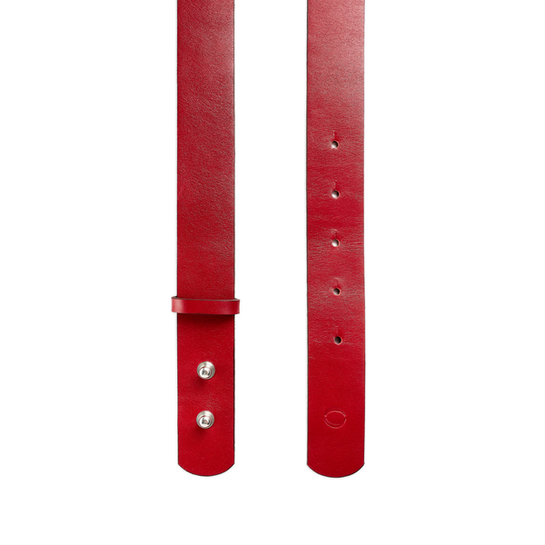 Entoure La Versatile Leather Belt In Red