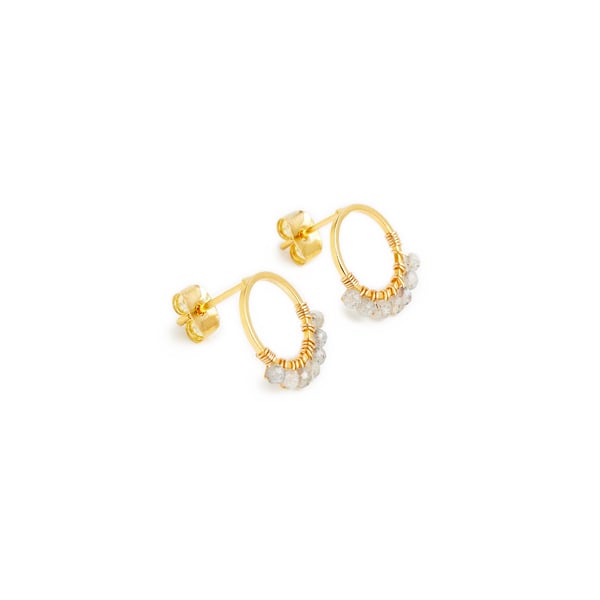 Boucles d'oreille ronde à perles Mina