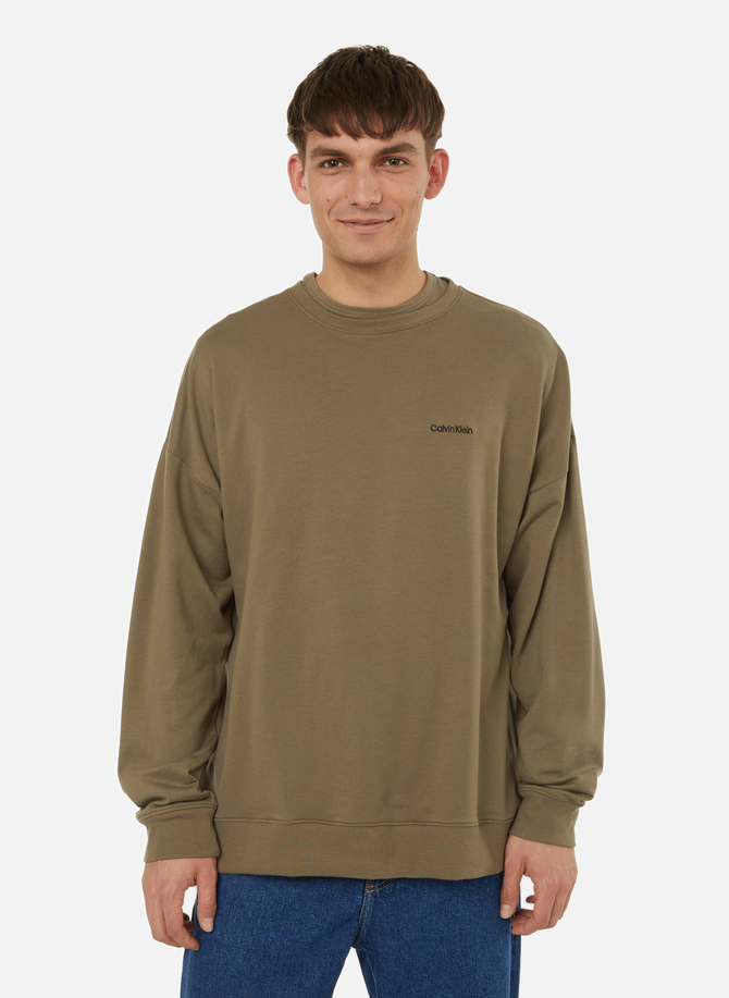 CALVIN KLEIN recycled cotton and polyester sweatshirt
