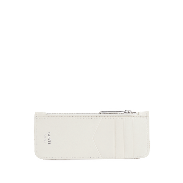 Lancel Leather Card Holder In White