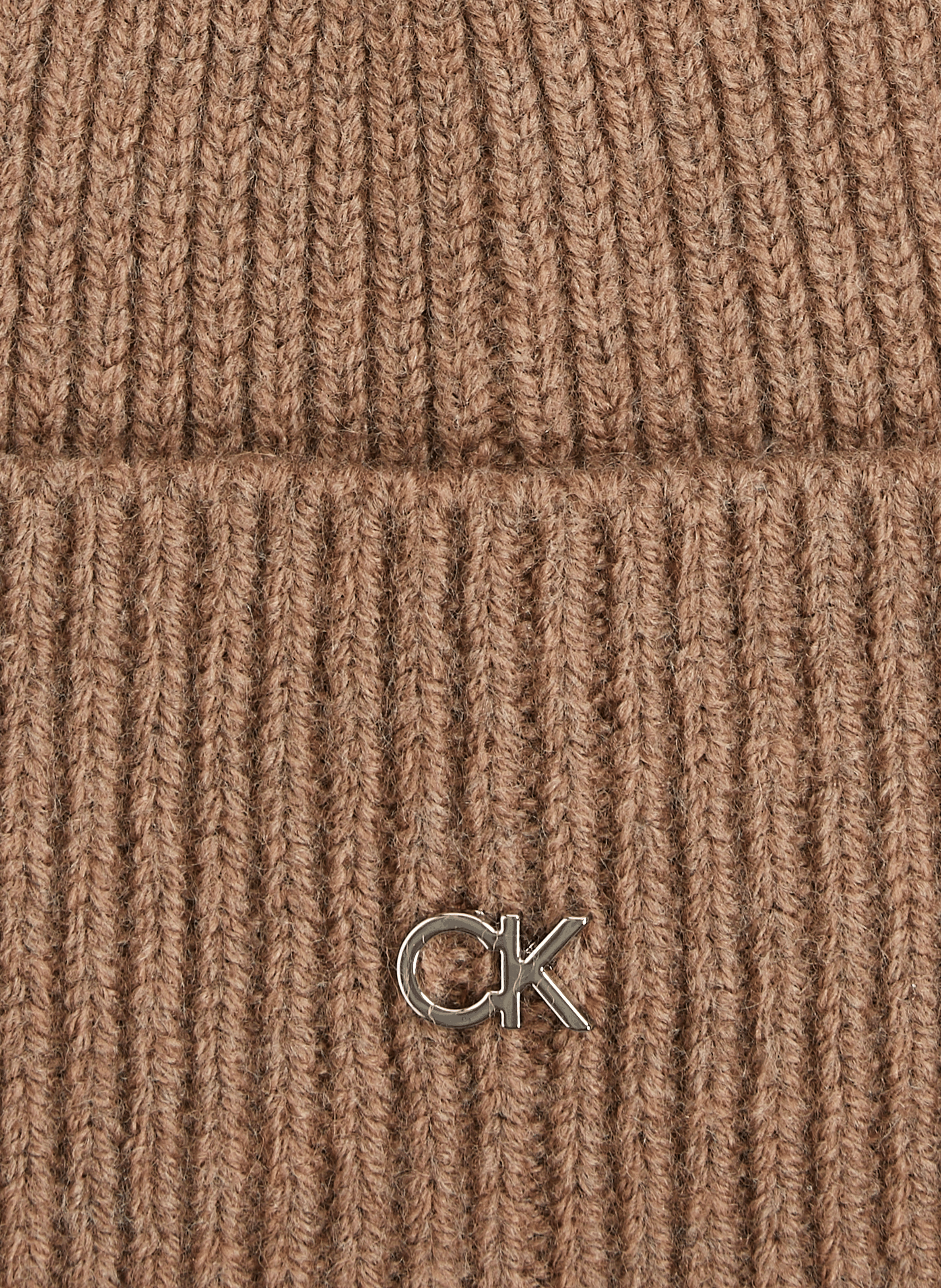Bonnet en laine et cachemire CALVIN KLEIN Beige