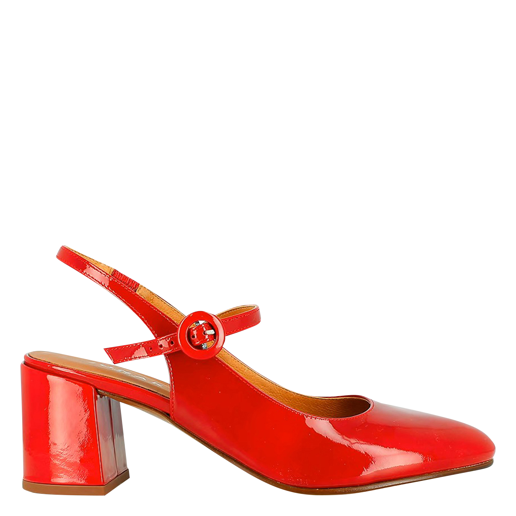 JONAK Escarpins slingback en cuir vernis dollar Rouge