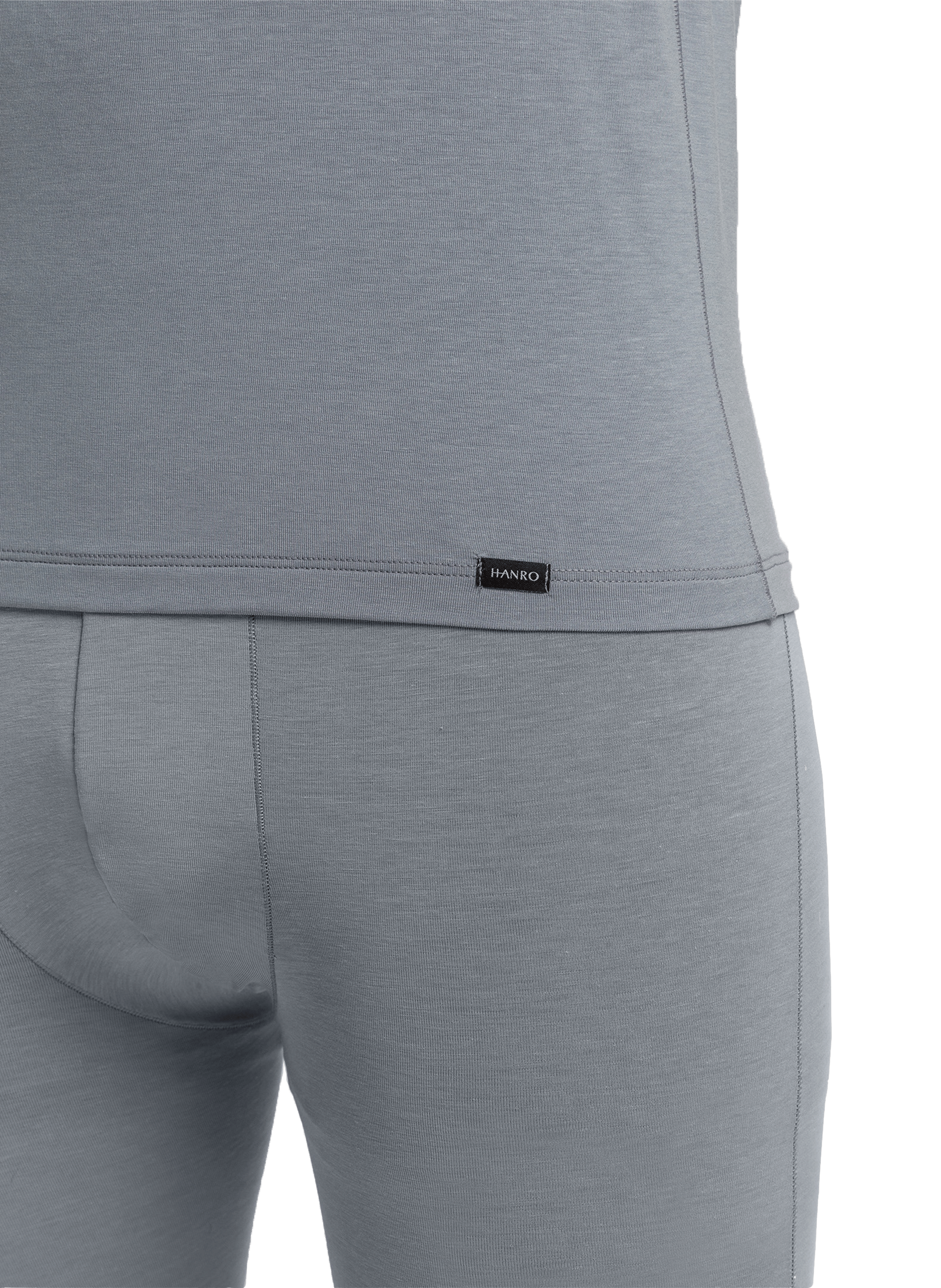 Straight V-neck T-shirt HANRO Grey