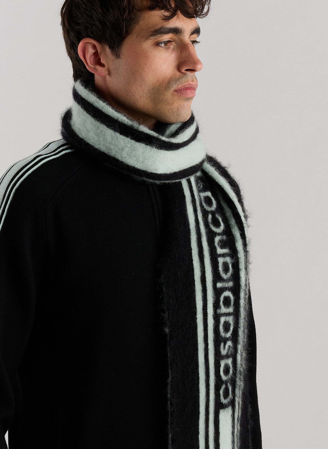 Check scarf CASABLANCA PARIS Black