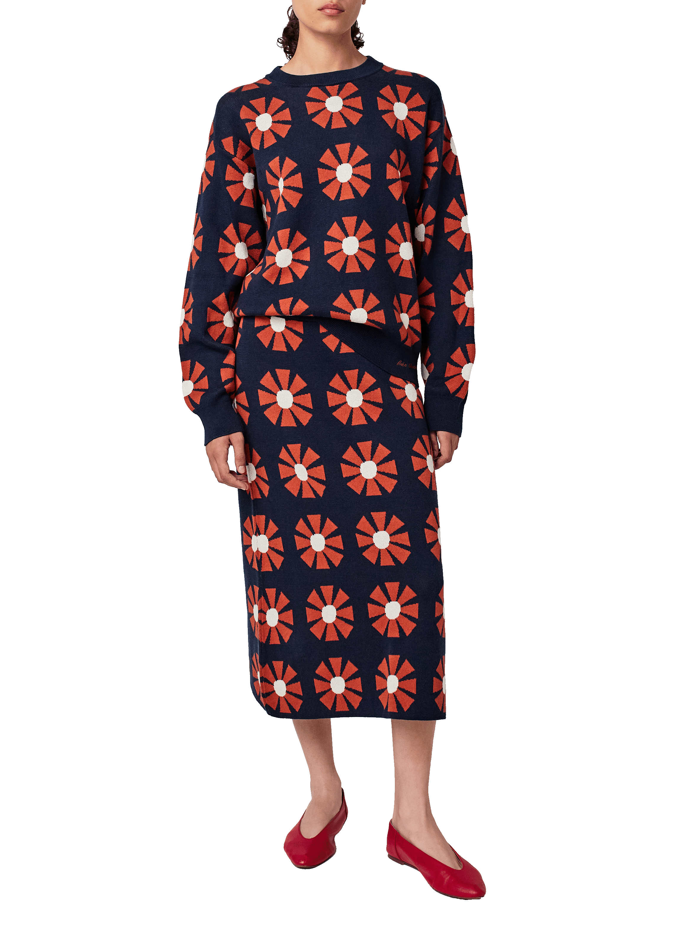 Pull ample imprimé en coton BOBO CHOSES Bleu