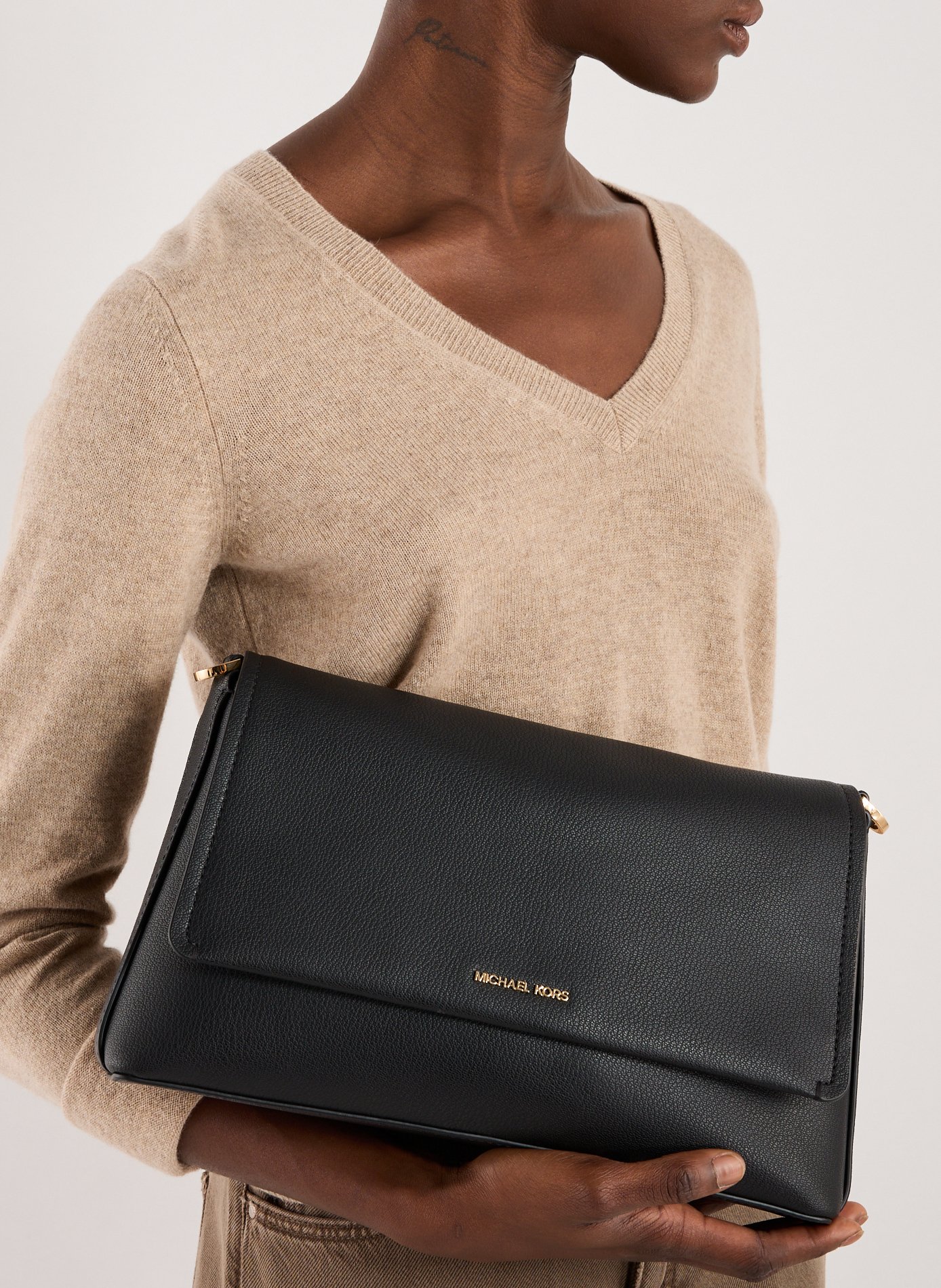 Leather Shoulder bag MICHAEL KORS Black