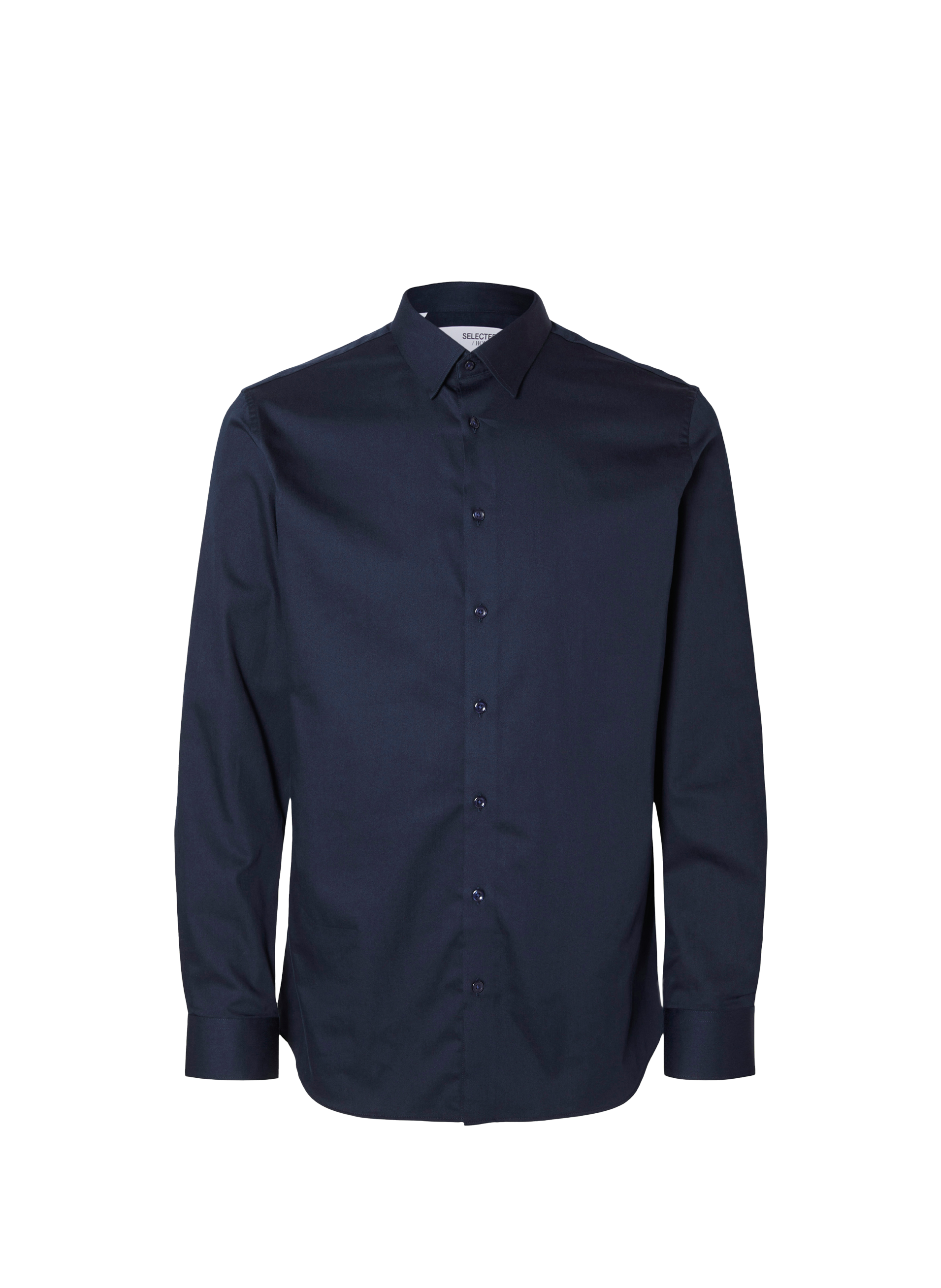 Slim shirt in blended organic cotton SELECTED Blue