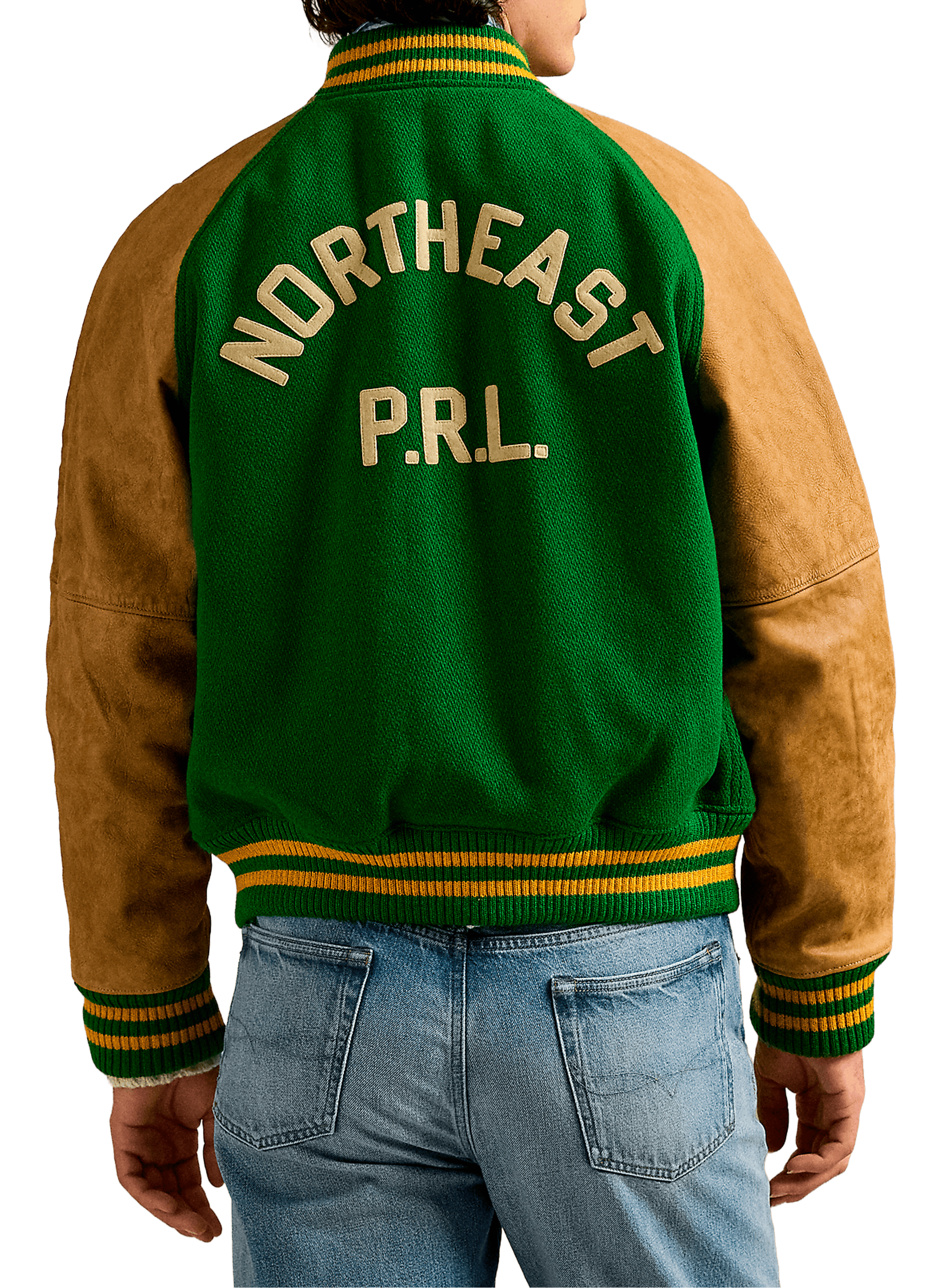 Oversized wool blend jacket POLO RALPH LAUREN Green