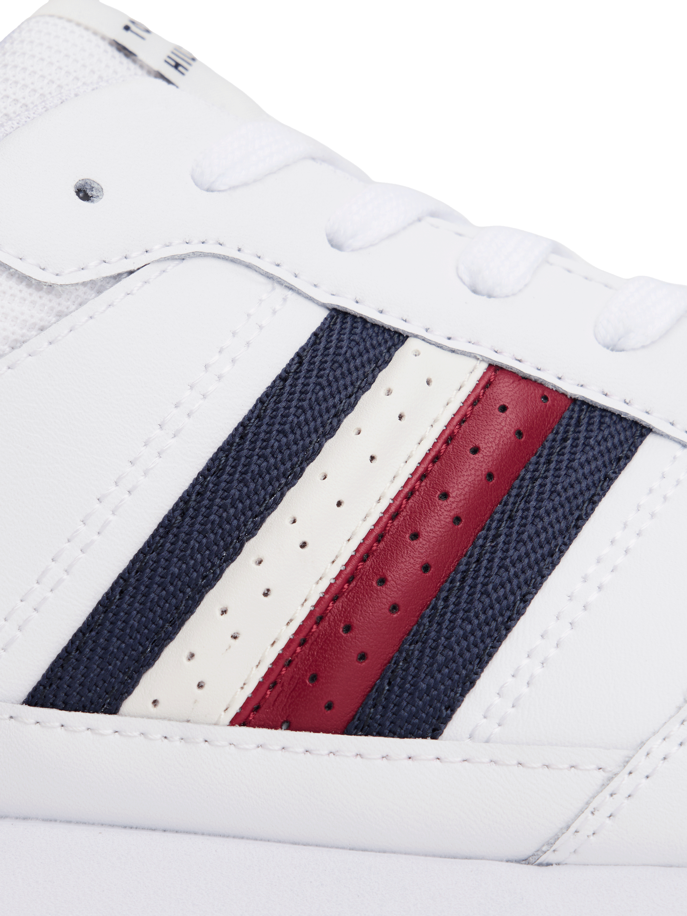 Iconic leather chunky sneakers TOMMY HILFIGER White