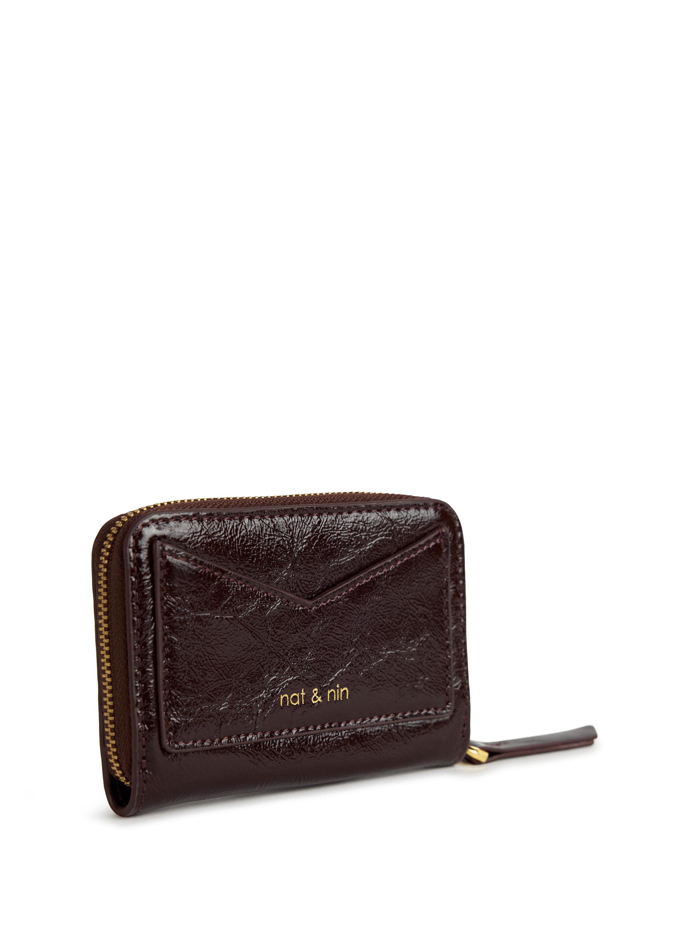 Pia leather purse NAT & NIN Brown