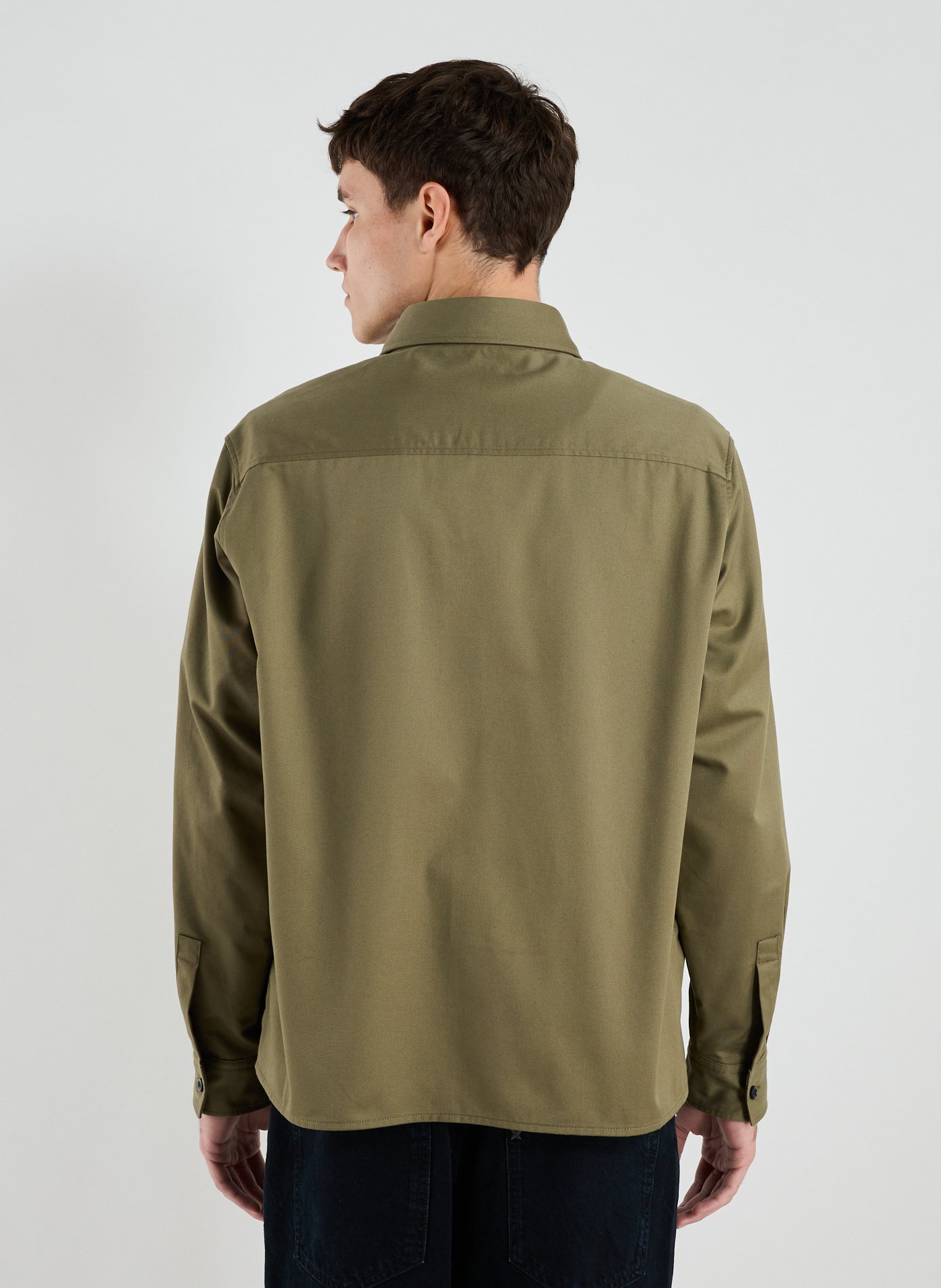 Chemise ample col classique en coton HUGO BLUE Kaki