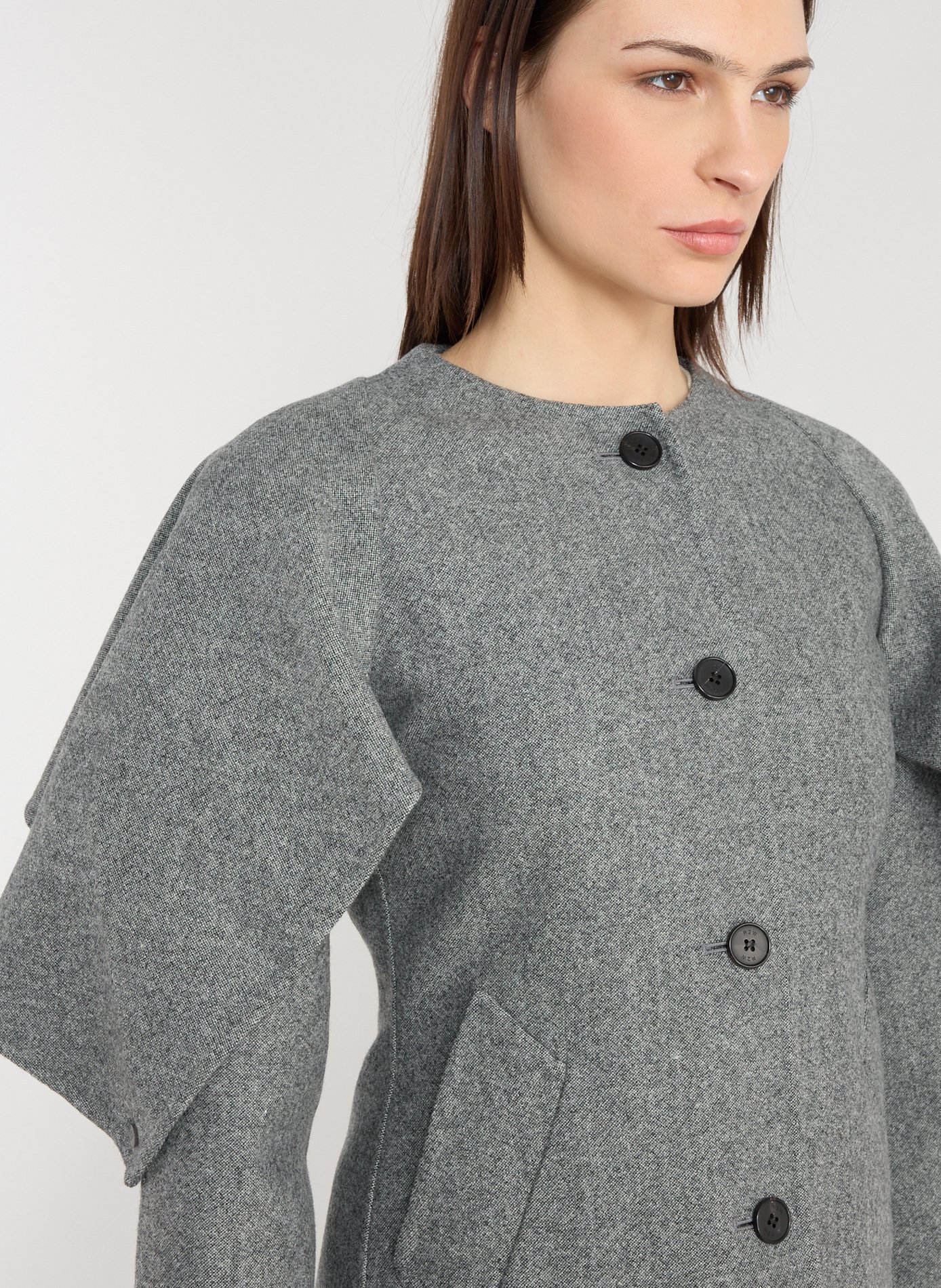 Veste cintrée en laine et cachemire mélangés R2W Gris
