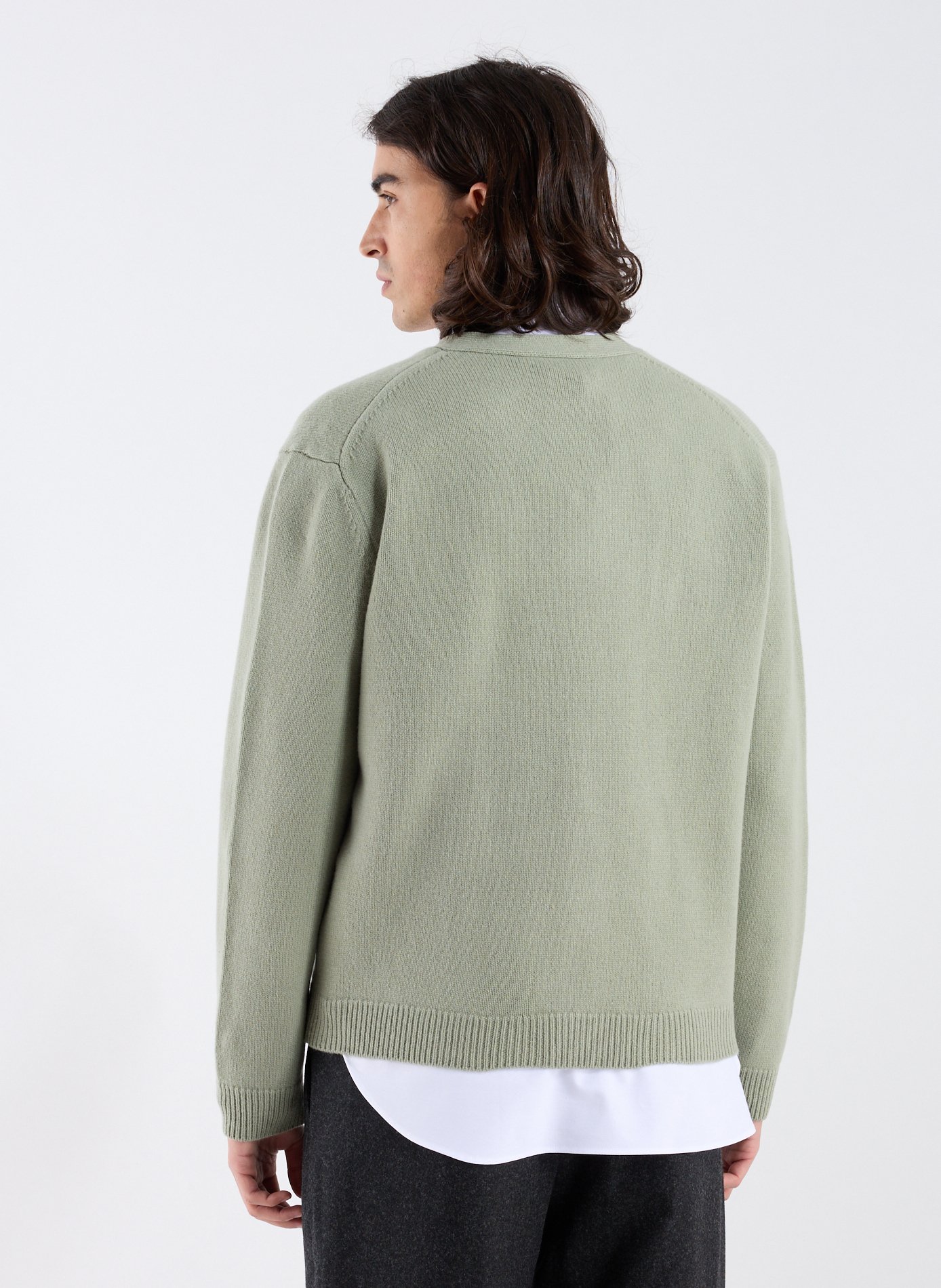Wool Fox Head Cardigan MAISON KITSUNÉ Green